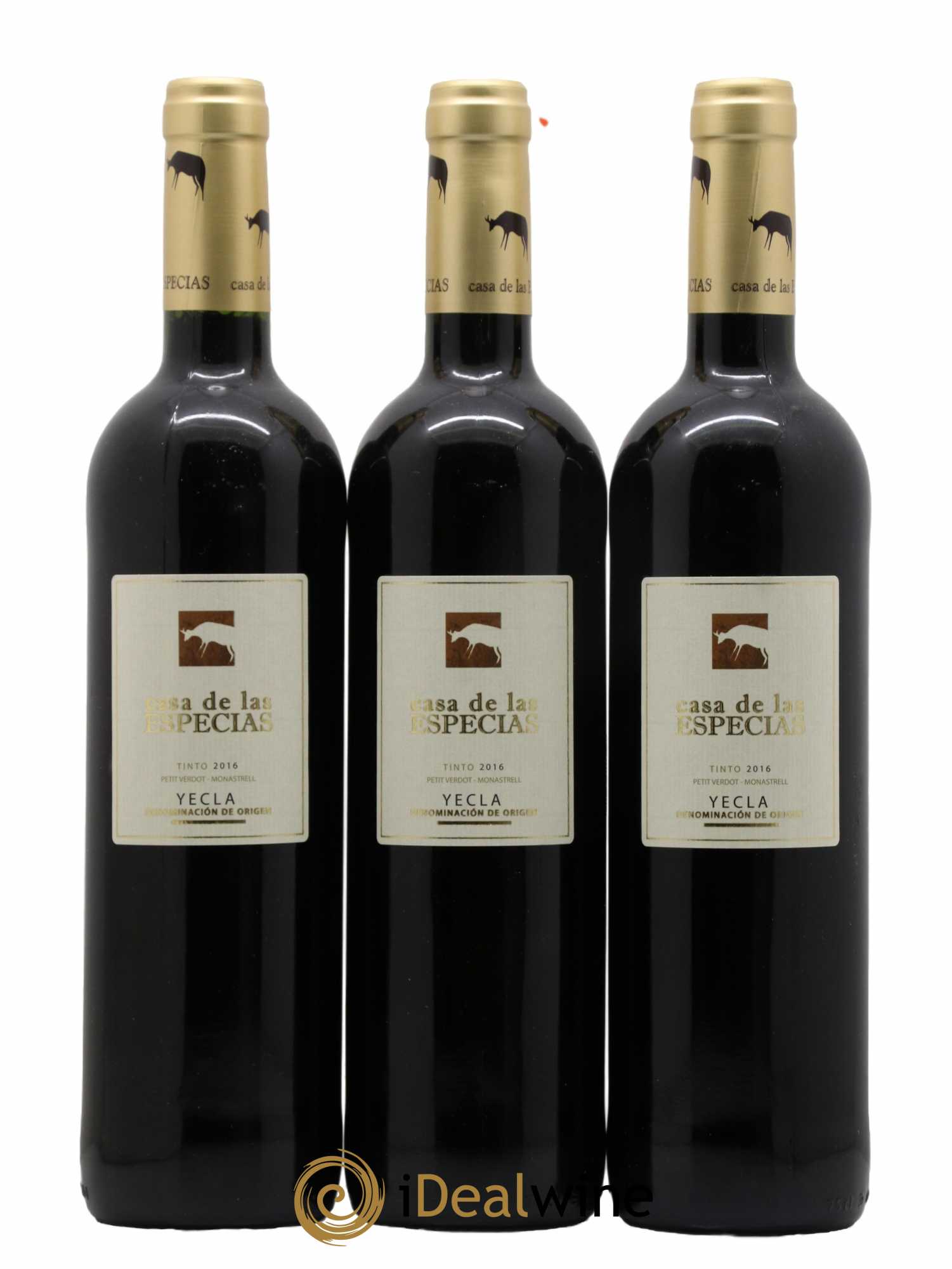 Yecla Petit Verdot Monastrell Tinto Espagne Casa De Las Especias 2016 - Lot de 3 bouteilles - 0