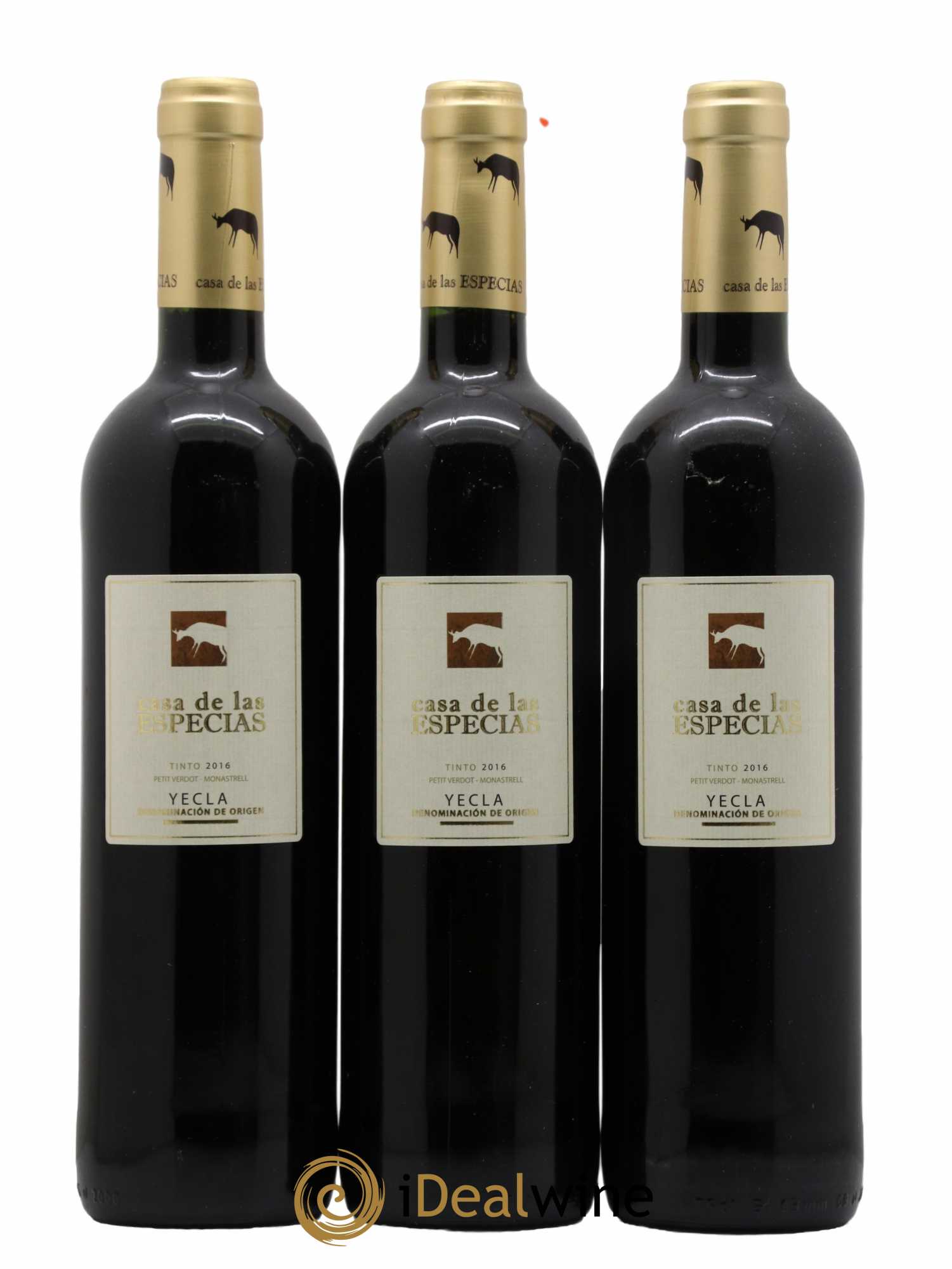 Yecla Petit Verdot Monastrell Tinto Espagne Casa De Las Especias 2016 - Lot de 3 bouteilles - 0