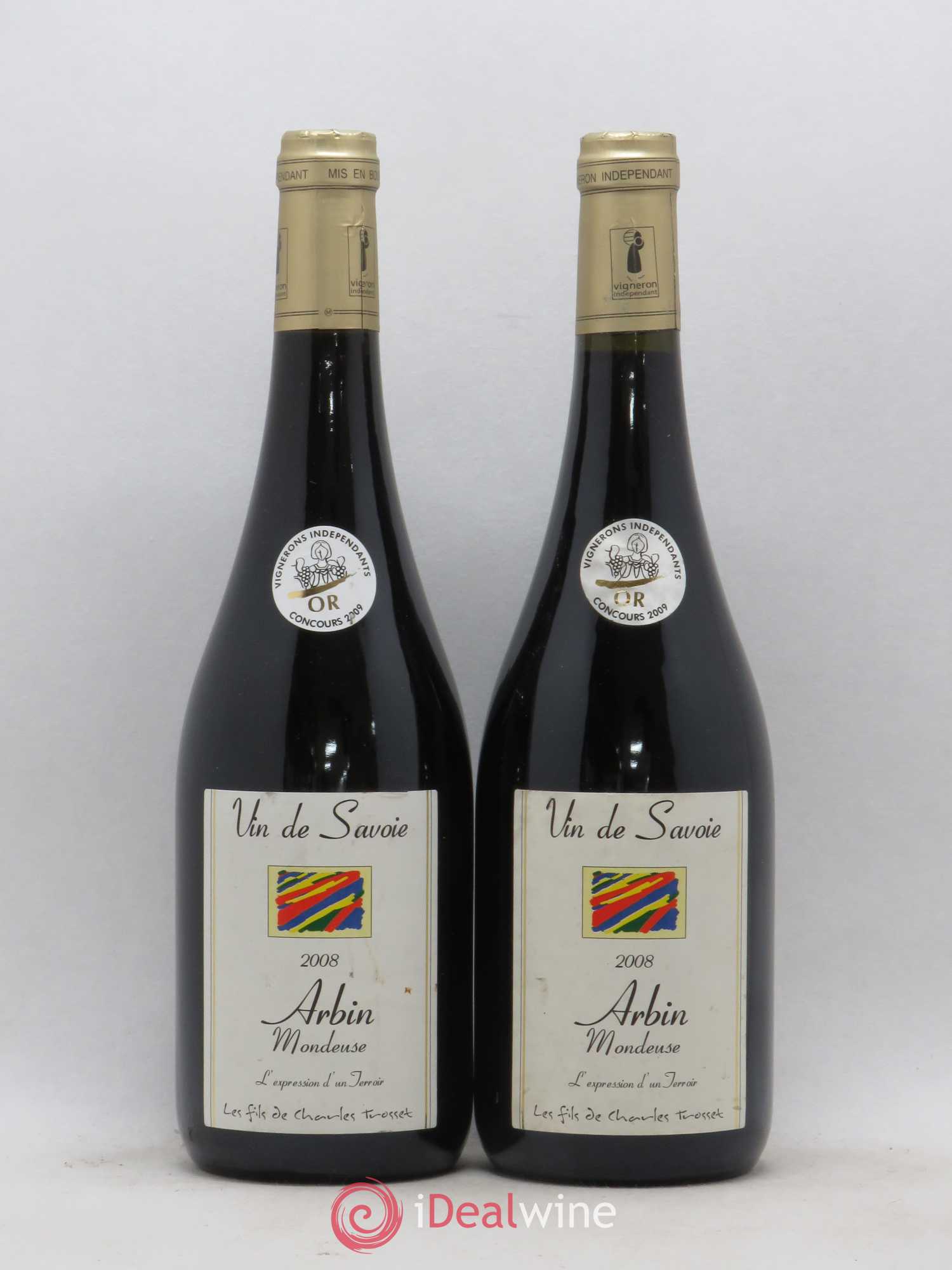 Vin de Savoie Arbin Mondeuse Prestige des Arpents Trosset 2008 - Lot de 2 bouteilles - 0