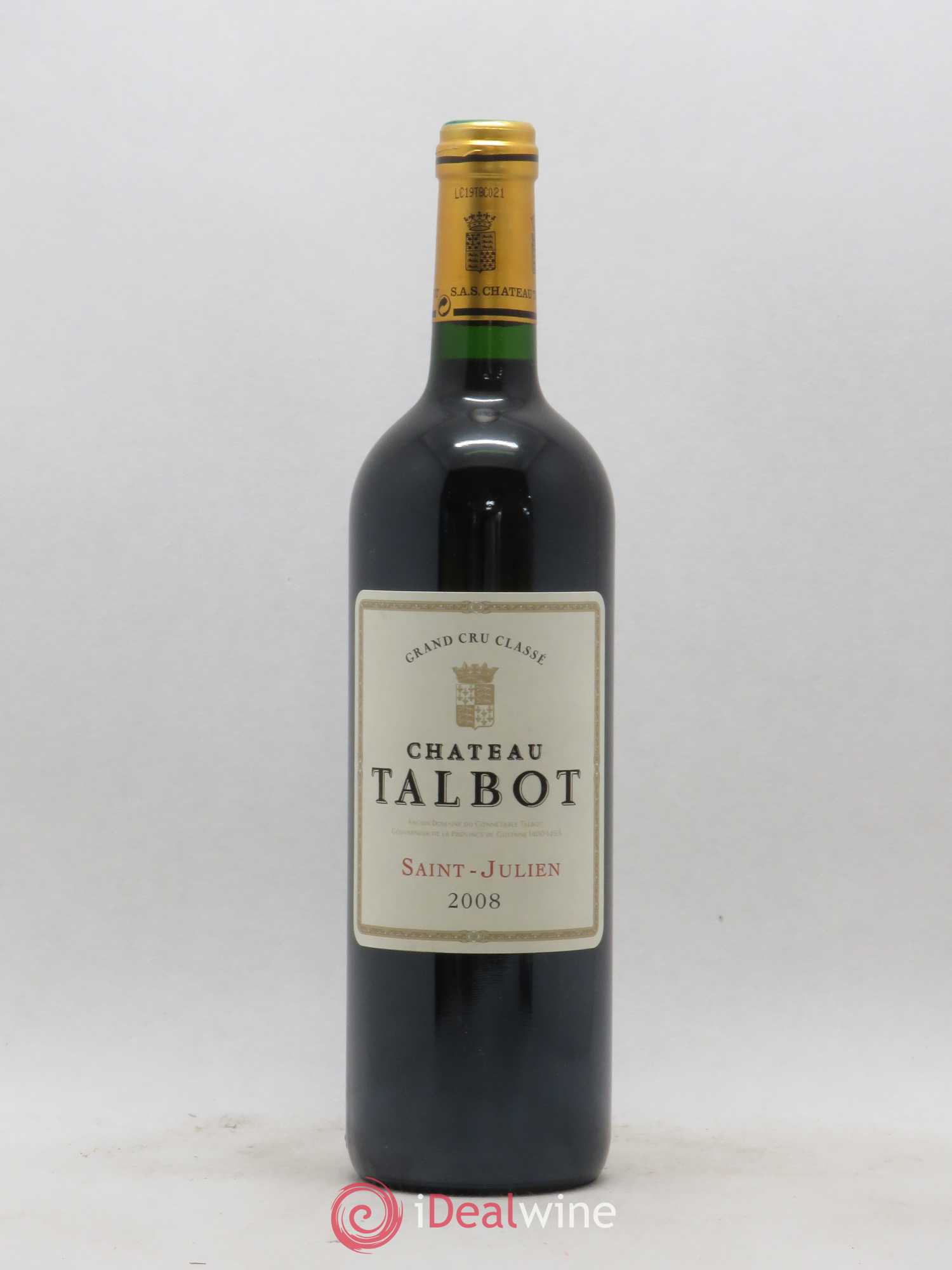 Château Talbot 4ème Grand Cru Classé 2008 - Lot de 1 bouteille - 0