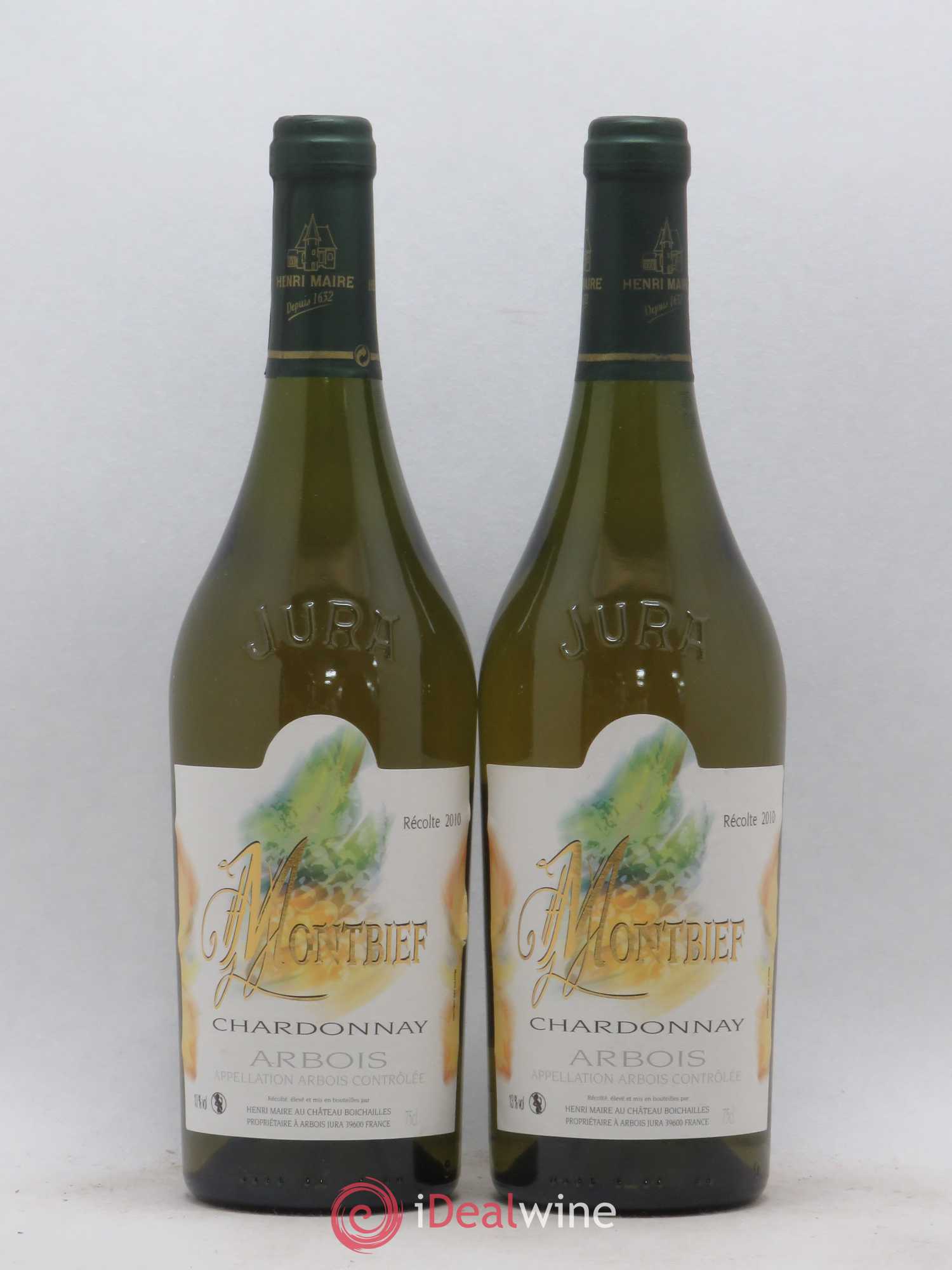 Arbois Montbief Chardonnay Henri Maire (sans prix de réserve) 2010 - Posten von 2 Flaschen - 0
