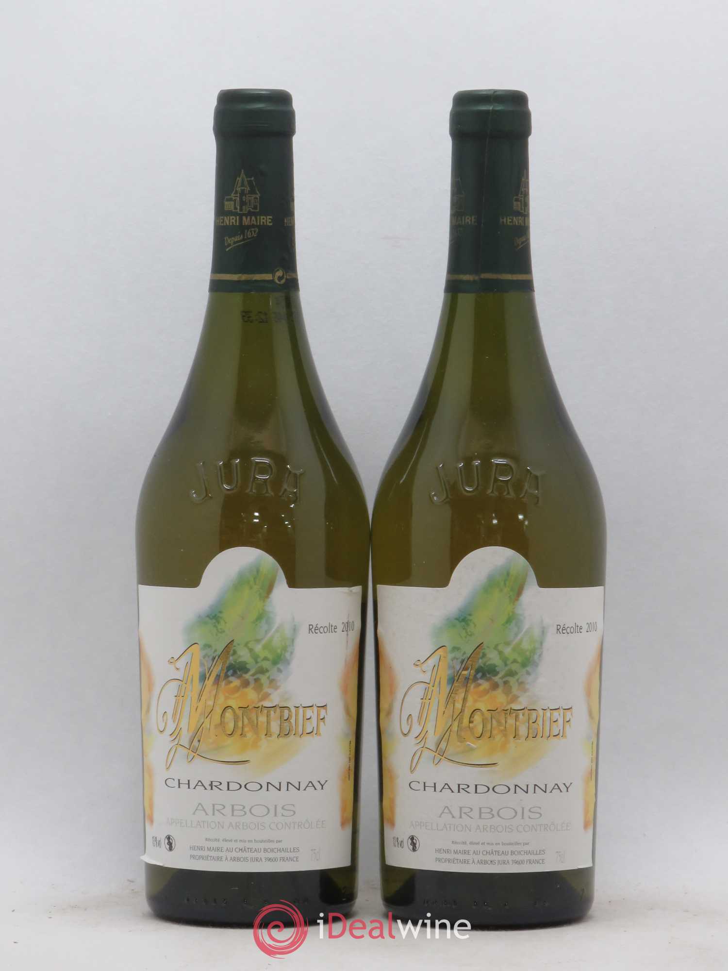 Arbois Montbief Chardonnay Henri Maire (sans prix de réserve) 2010 - Posten von 2 Flaschen - 0