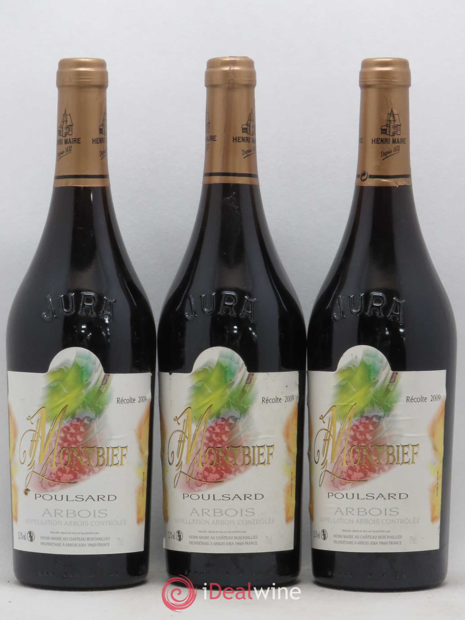 Arbois Montbief Poulsard Henri Maire (sans prix de réserve) 2009 - Posten von 3 Flaschen - 0
