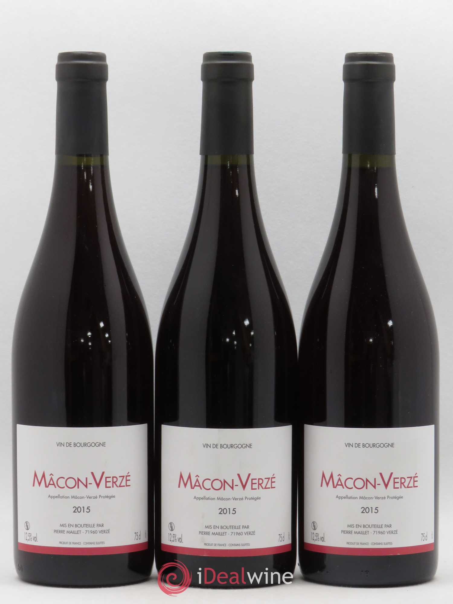 Mâcon Mâcon Verzé Pierre Maillet 2015 - Posten von 3 Flaschen - 0