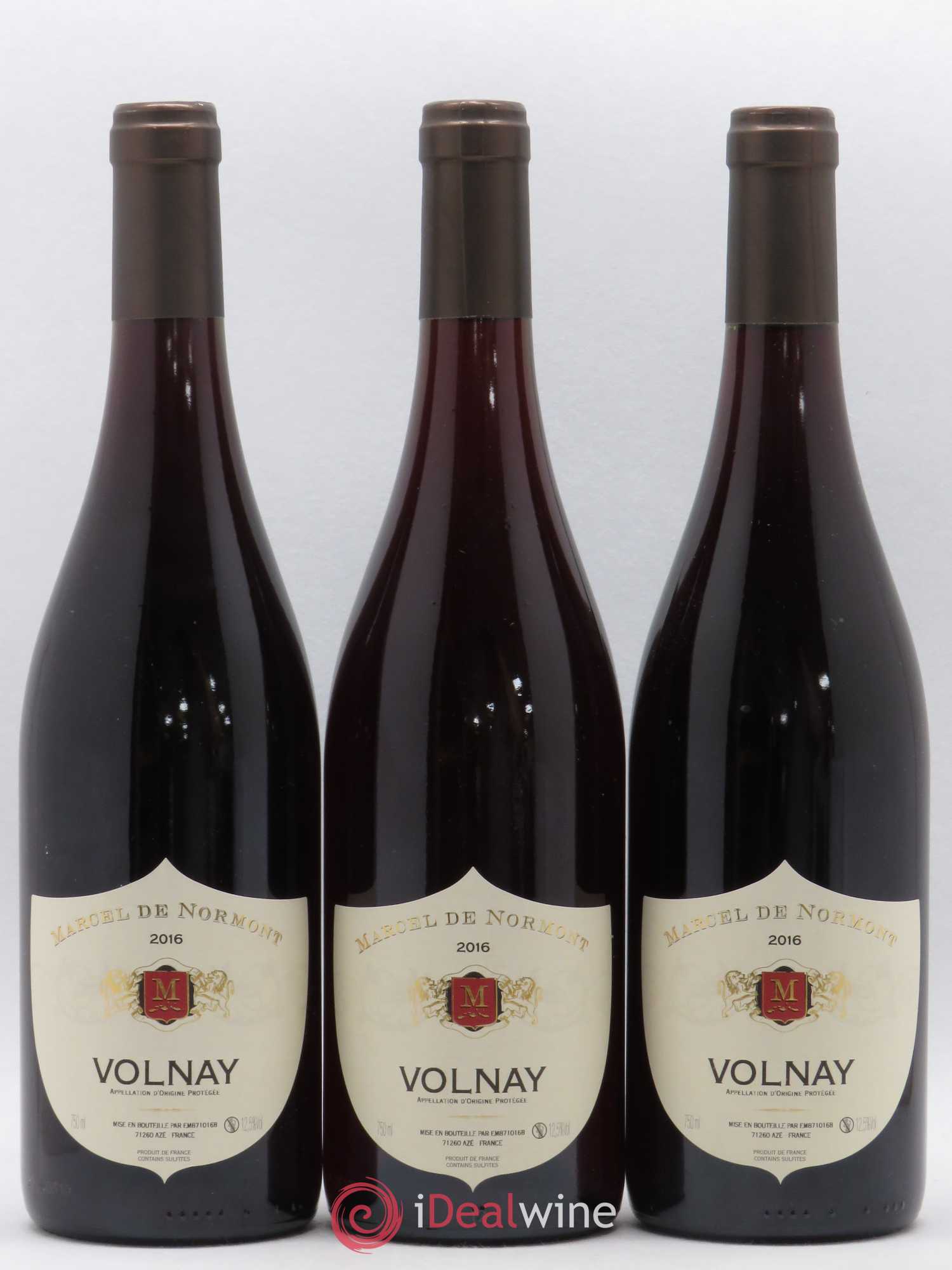 Volnay Marcel de Normont 2016 - Lot de 3 bouteilles - 0