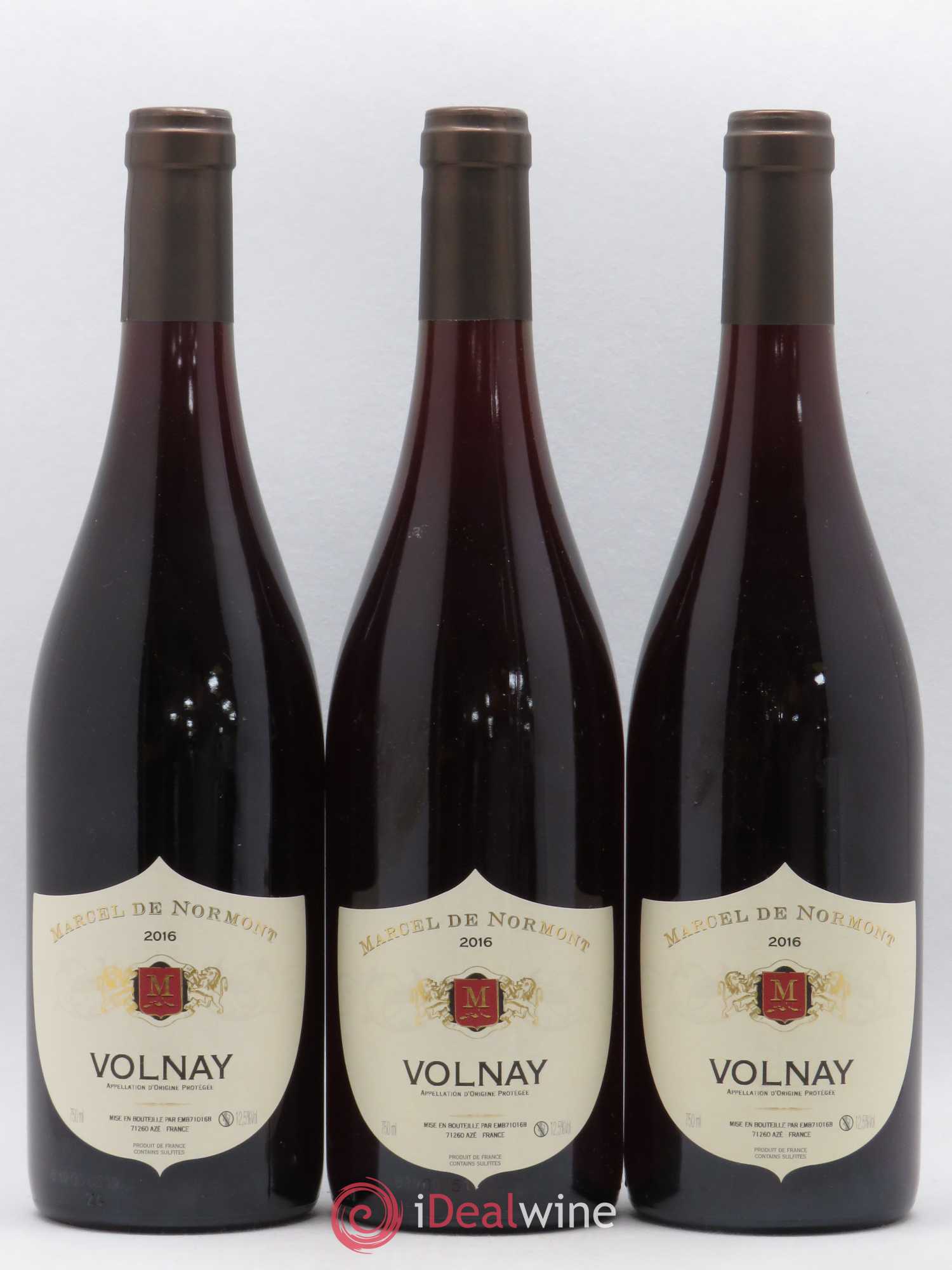 Volnay Marcel de Normont 2016 - Lot de 3 bouteilles - 0