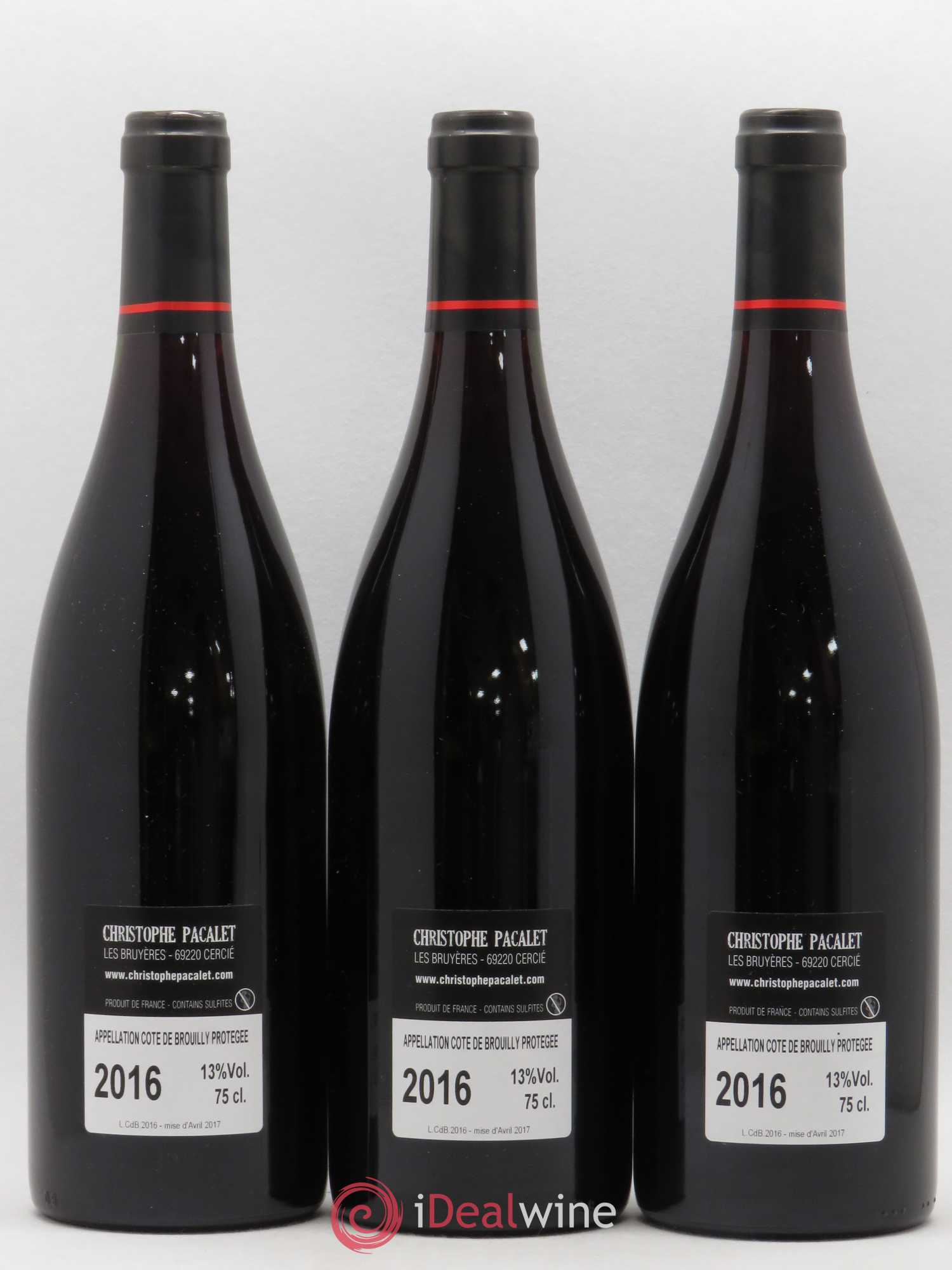 Côte de Brouilly Christophe Pacalet 2016 - Lot de 3 bouteilles - 1