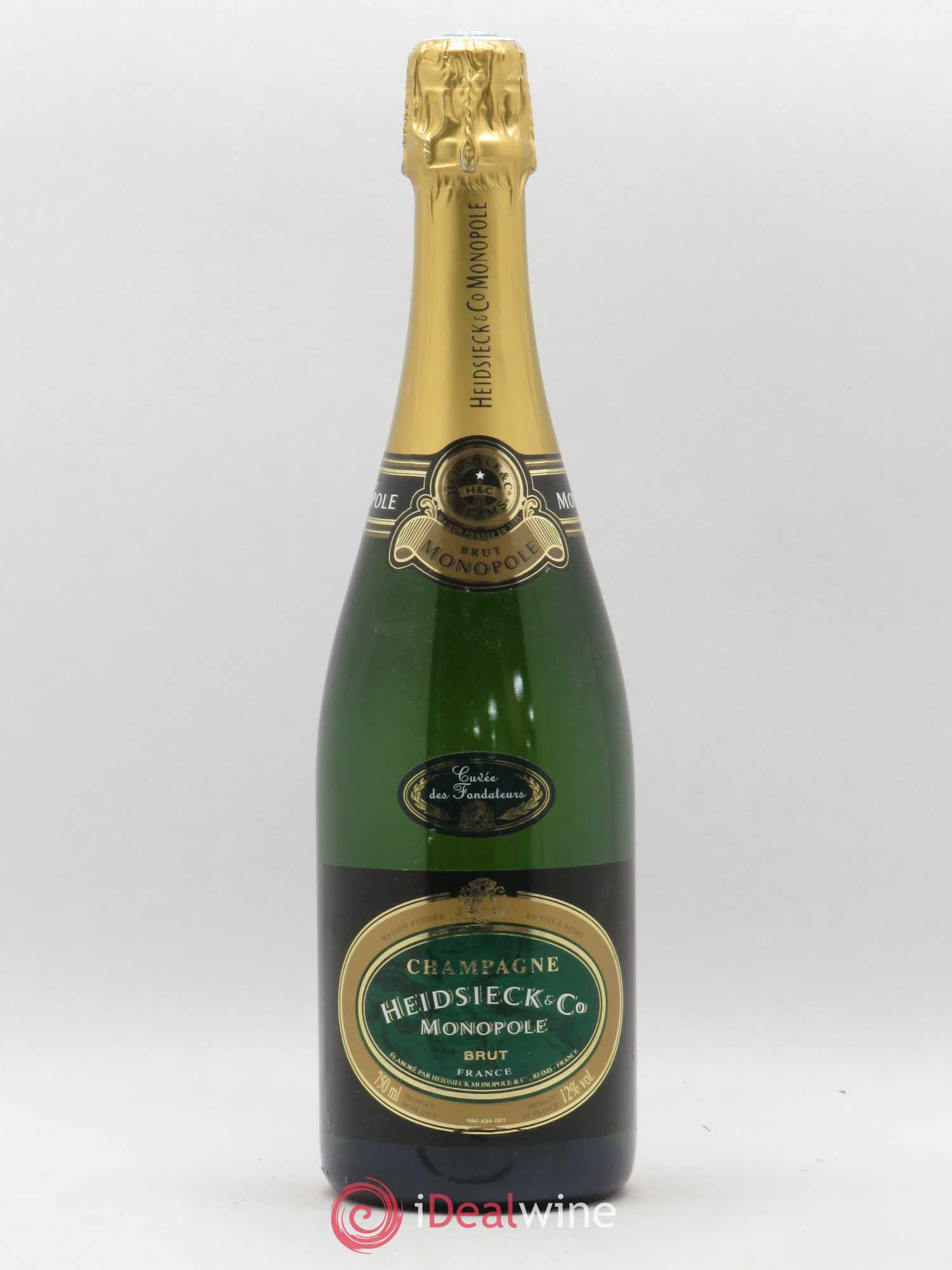 Champagne Heidsieck Brut Cuvée des Fondateurs - Posten von 1 Flasche - 0
