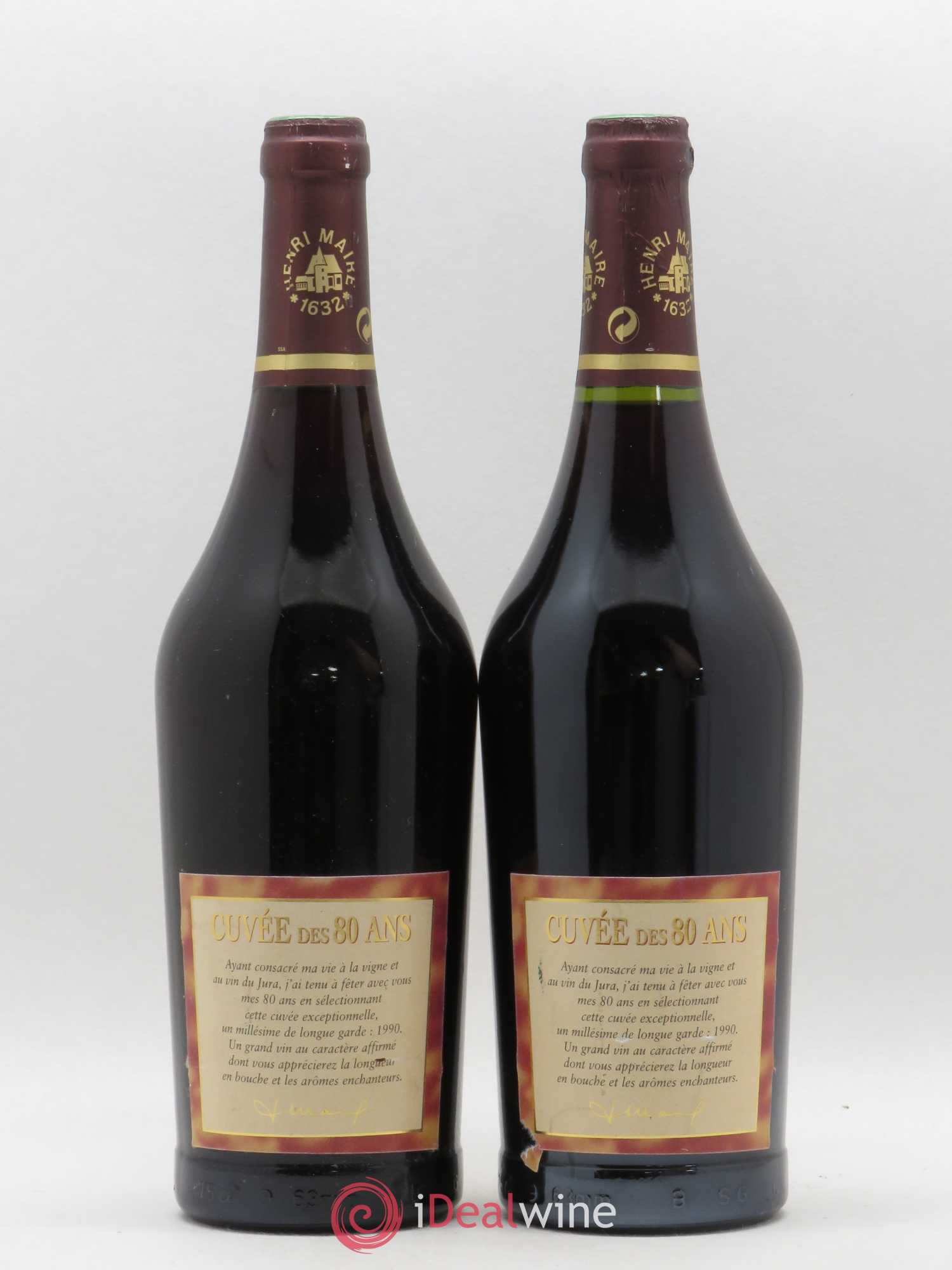 Arbois Cuvée des 80 Ans Henri Maire 1990 - Posten von 2 Flaschen - 1