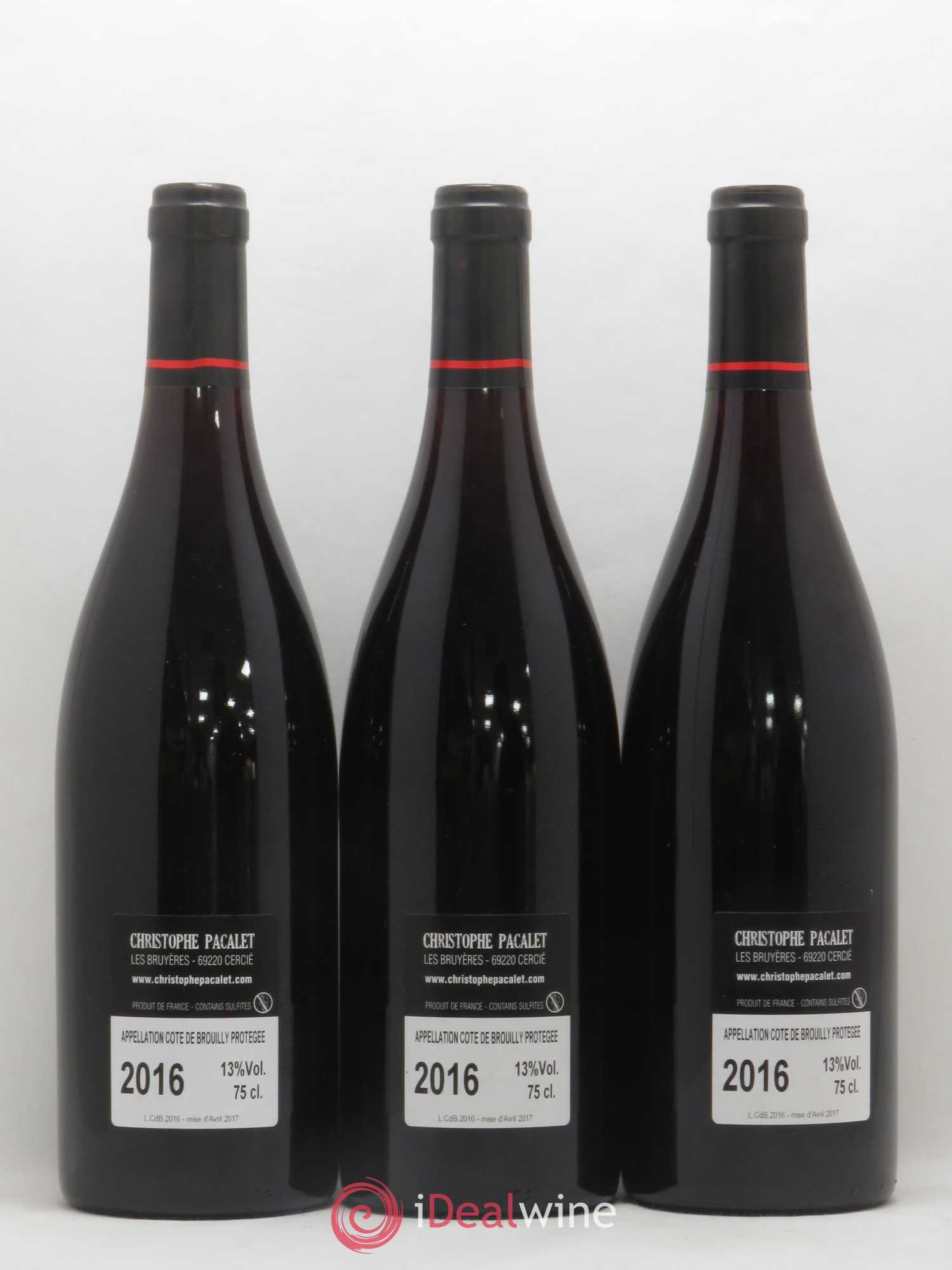 Côte de Brouilly Christophe Pacalet 2016 - Lot de 3 bouteilles - 1