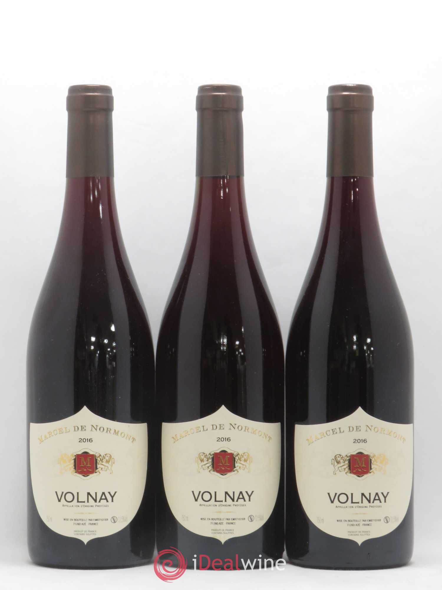Volnay Marcel De Normont 2016 - Lot de 3 bouteilles - 0