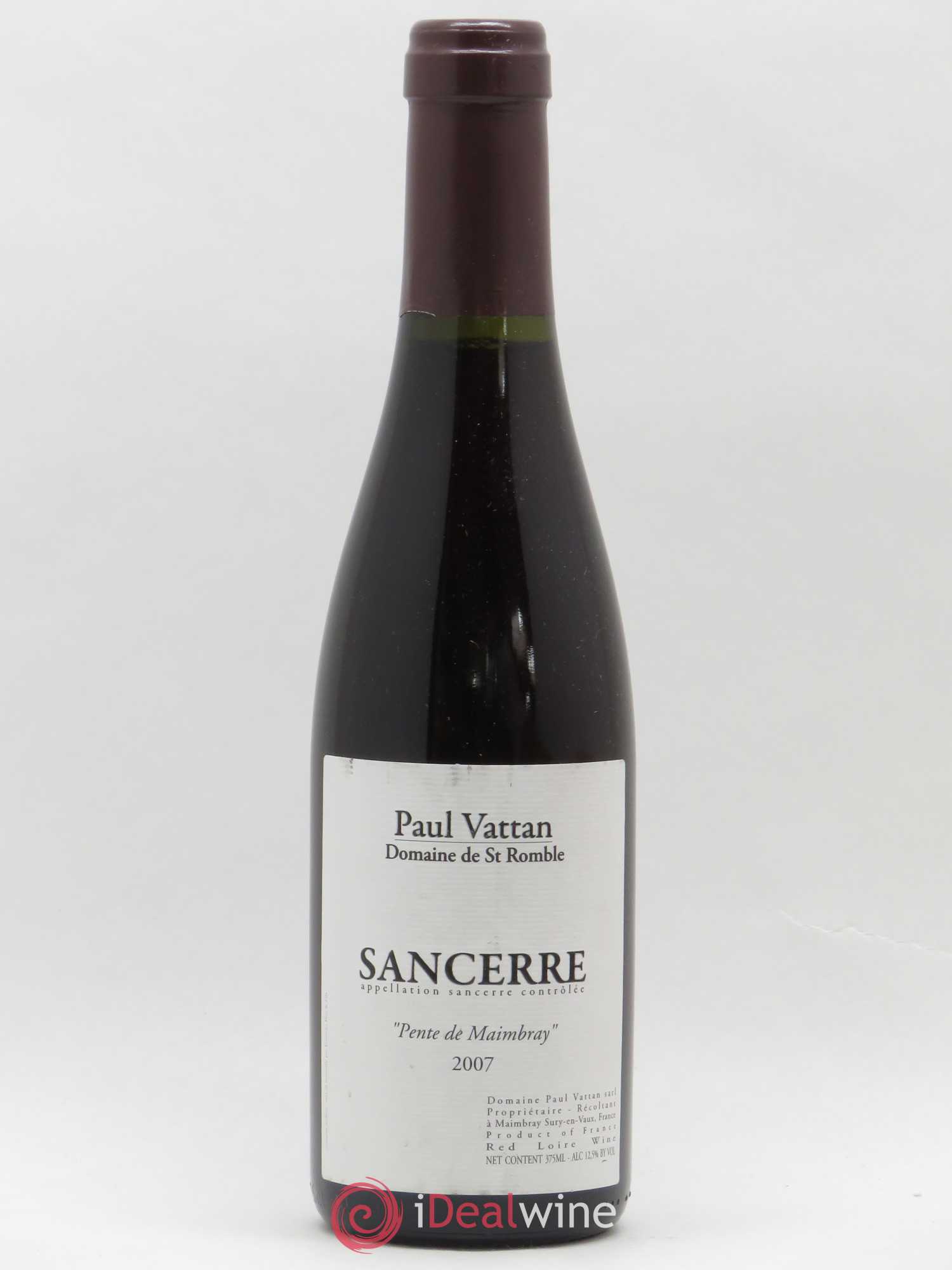 Sancerre Pente de Maimbray Domaine de Saint Romble Paul Vattan 2007 - Posten von 1 Demi-Flasche - 0