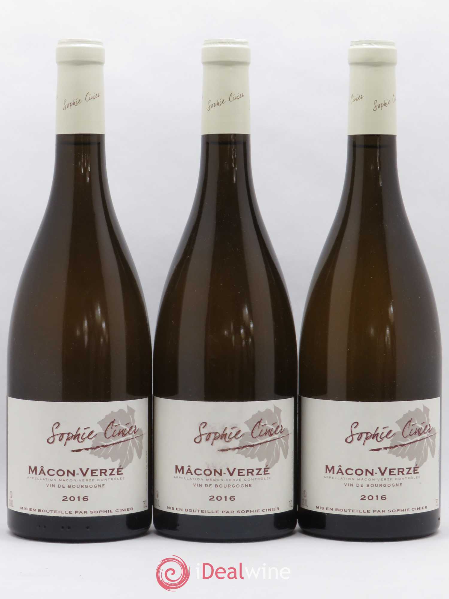 Mâcon Verzé Sophie Cinier 2016 - Posten von 3 Flaschen - 0