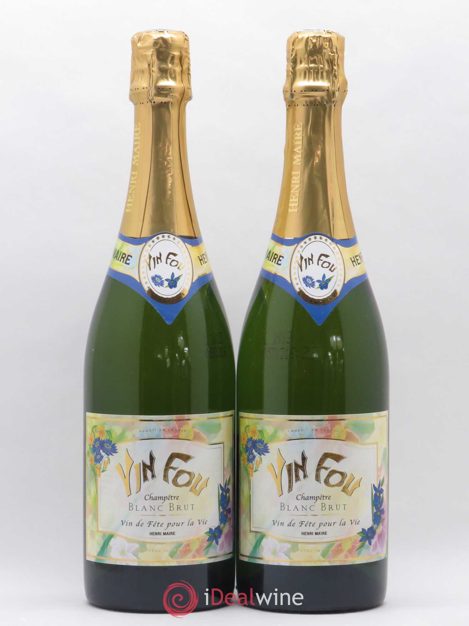 Vin de France Vin Fou Brut Henri Maire - Posten von 2 Flaschen - 0