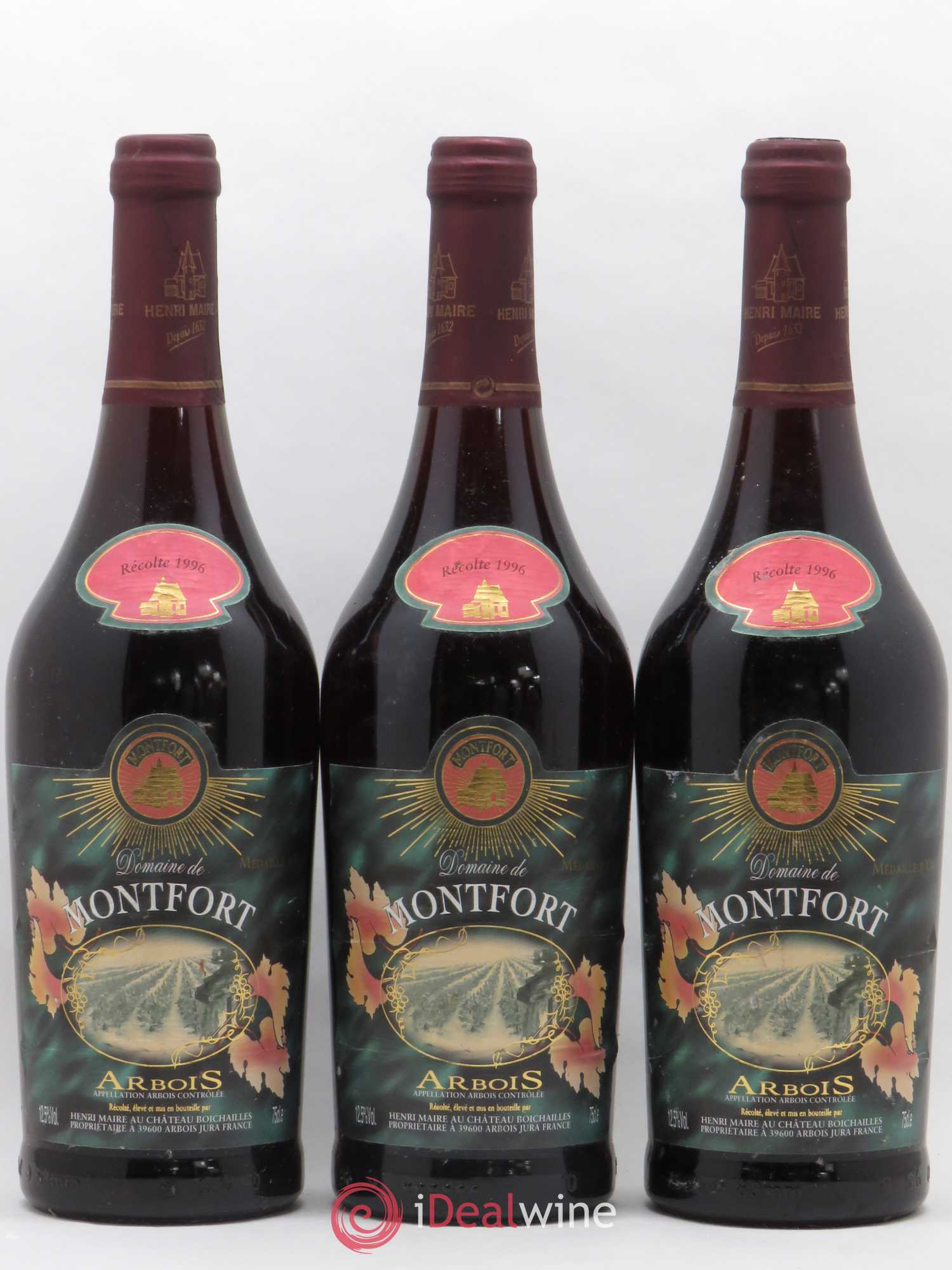 Arbois Domaine de Montfort Henri Maire 1996 - Posten von 3 Flaschen - 0
