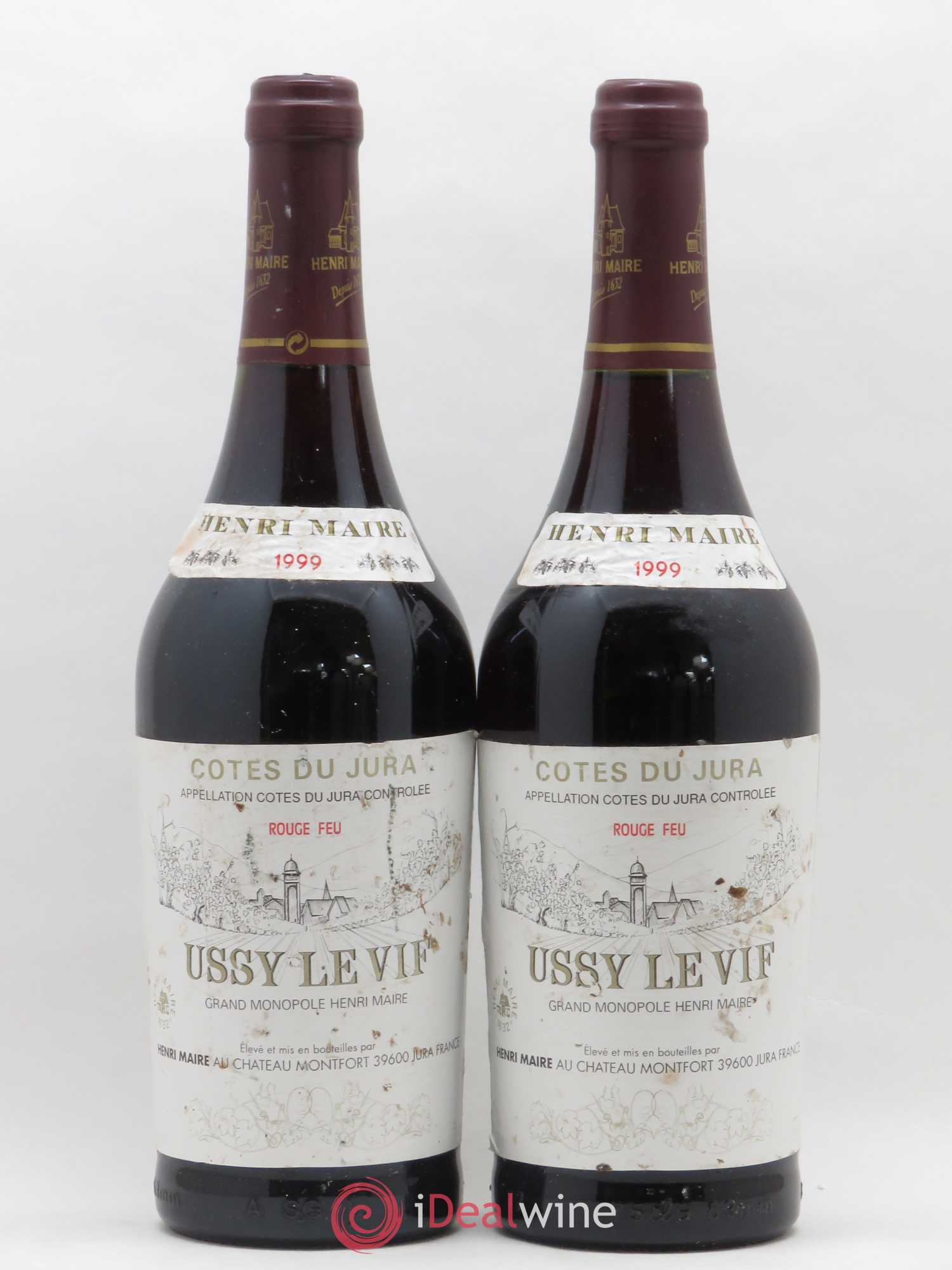 Côtes du Jura Ussy Le Vif Henri Maire (sans prix de réserve) 1999 - Posten von 2 Flaschen - 0