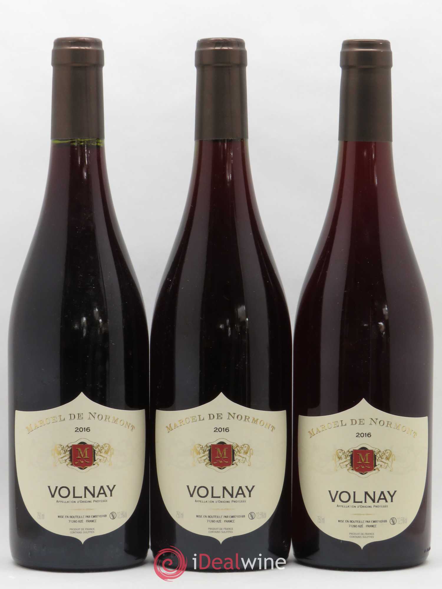 Volnay Marcel de Normont 2016 - Lot de 3 bouteilles - 0