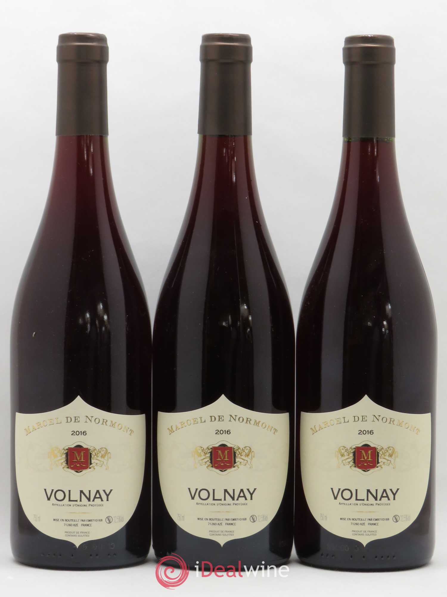 Volnay Marcel de Normont 2016 - Lot de 3 bouteilles - 0