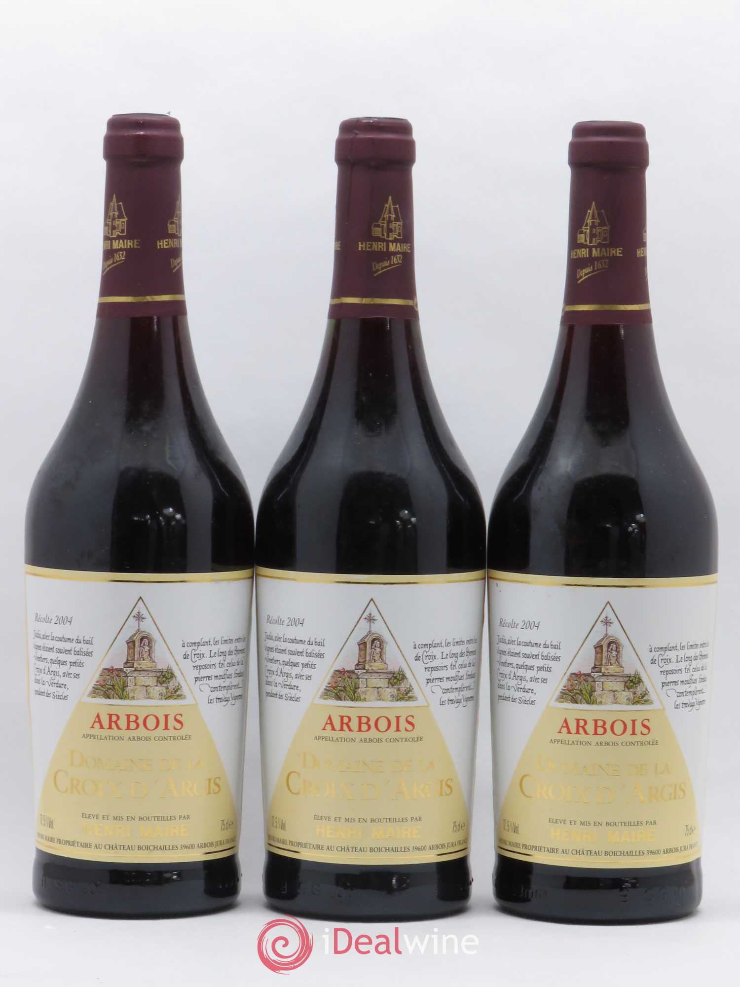 Arbois Domaine de La Croix d'Argis Henri Maire 2004 - Lot de 3 bouteilles - 0