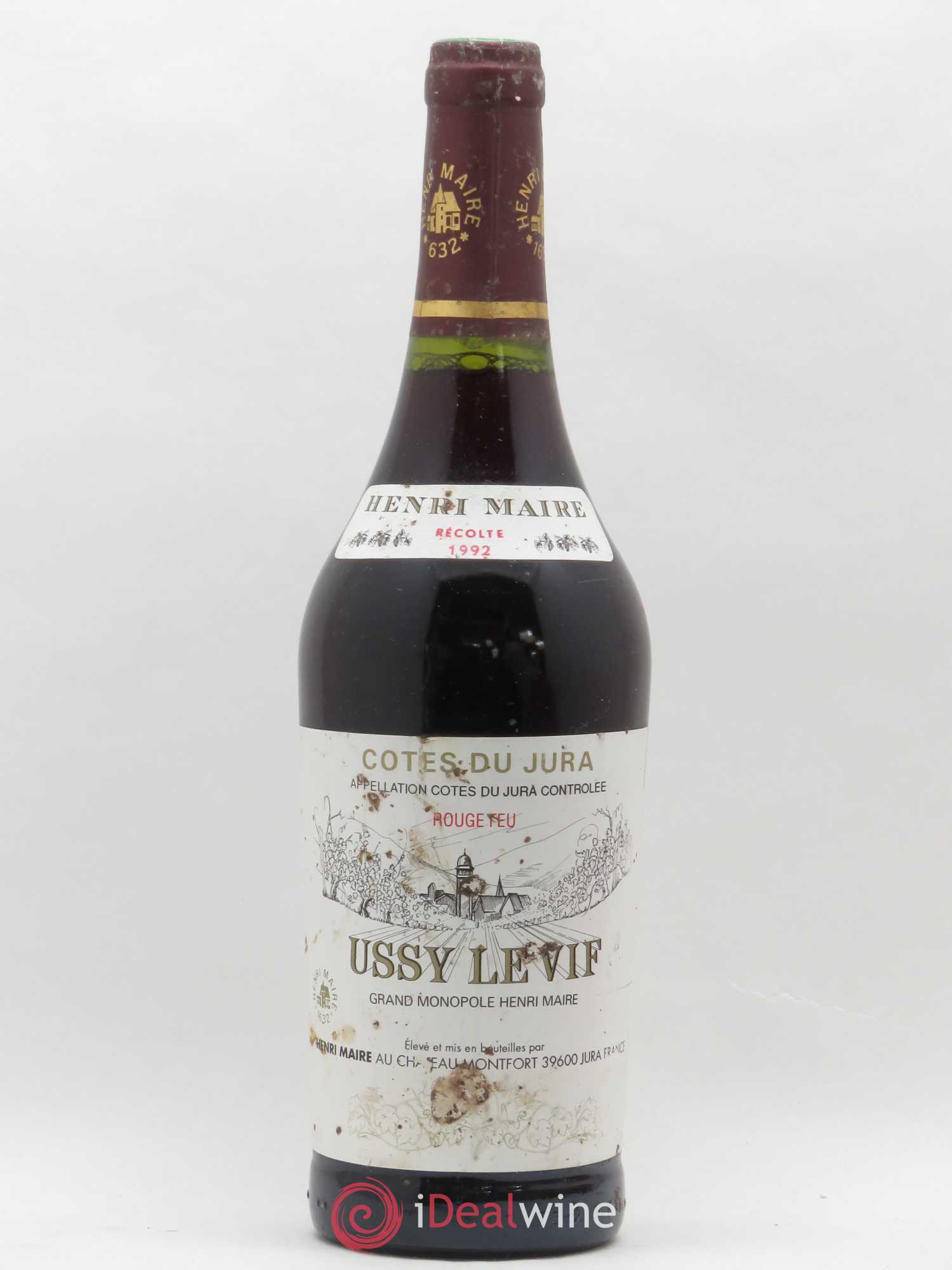 Côtes du Jura Ussy Le Vif Henri Maire 1992 - Posten von 1 Flasche - 0
