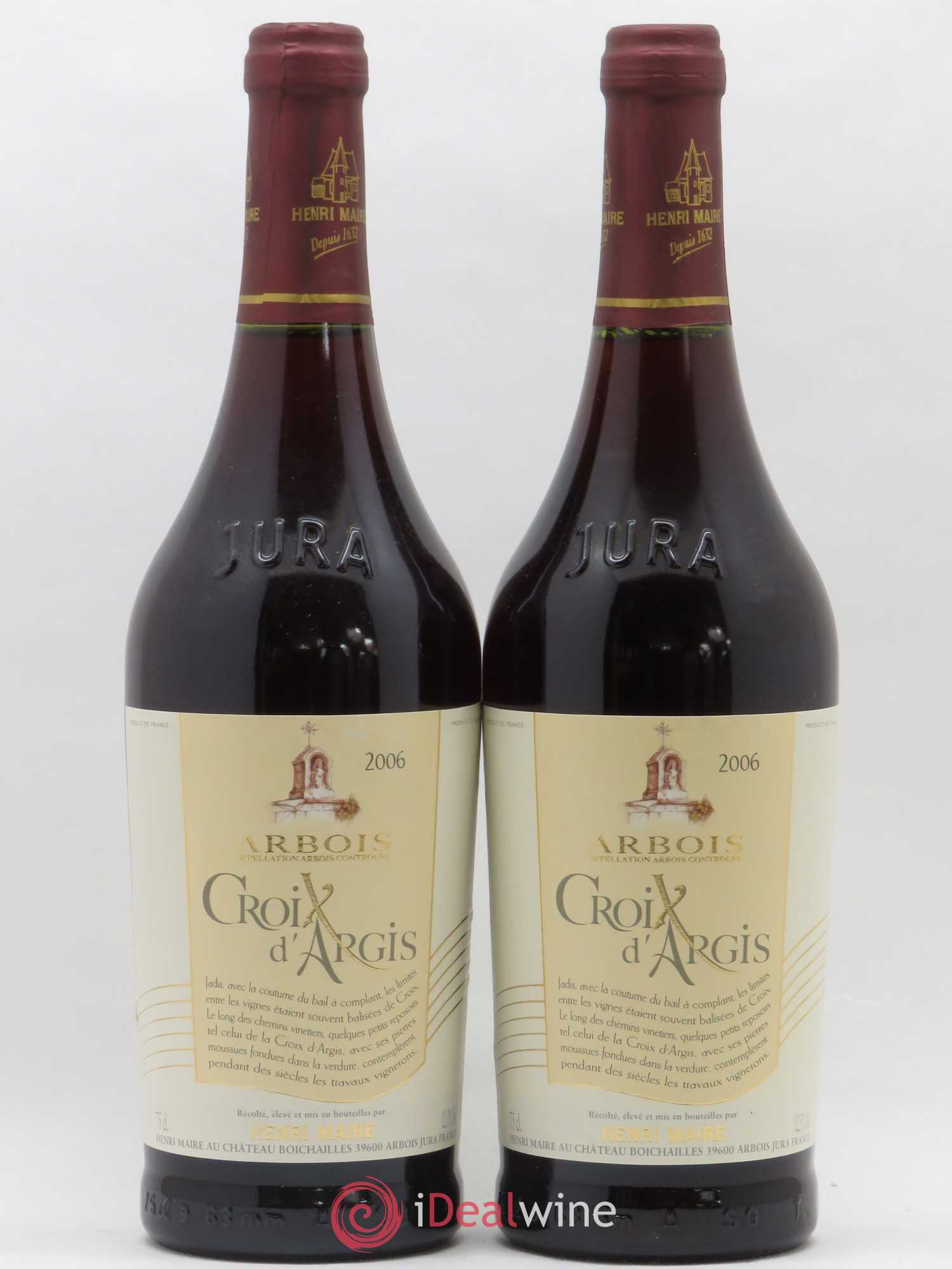 Arbois Domaine de La Croix d'Argis Henri Maire 2006 - Lot de 2 bouteilles - 0