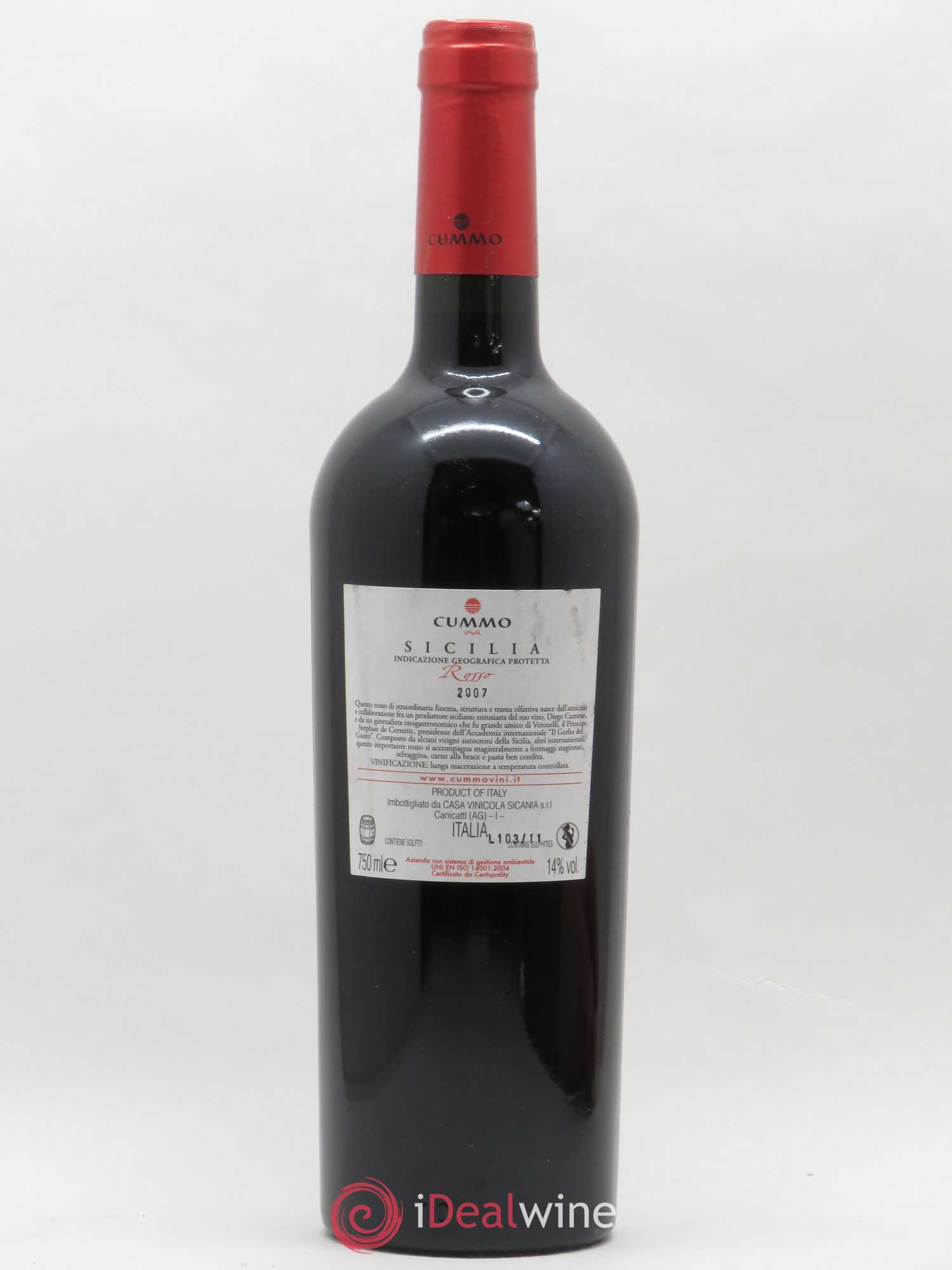 Italie Cummo Principe Stephan IGP Siclia 2007 - Posten von 1 Flasche - 1