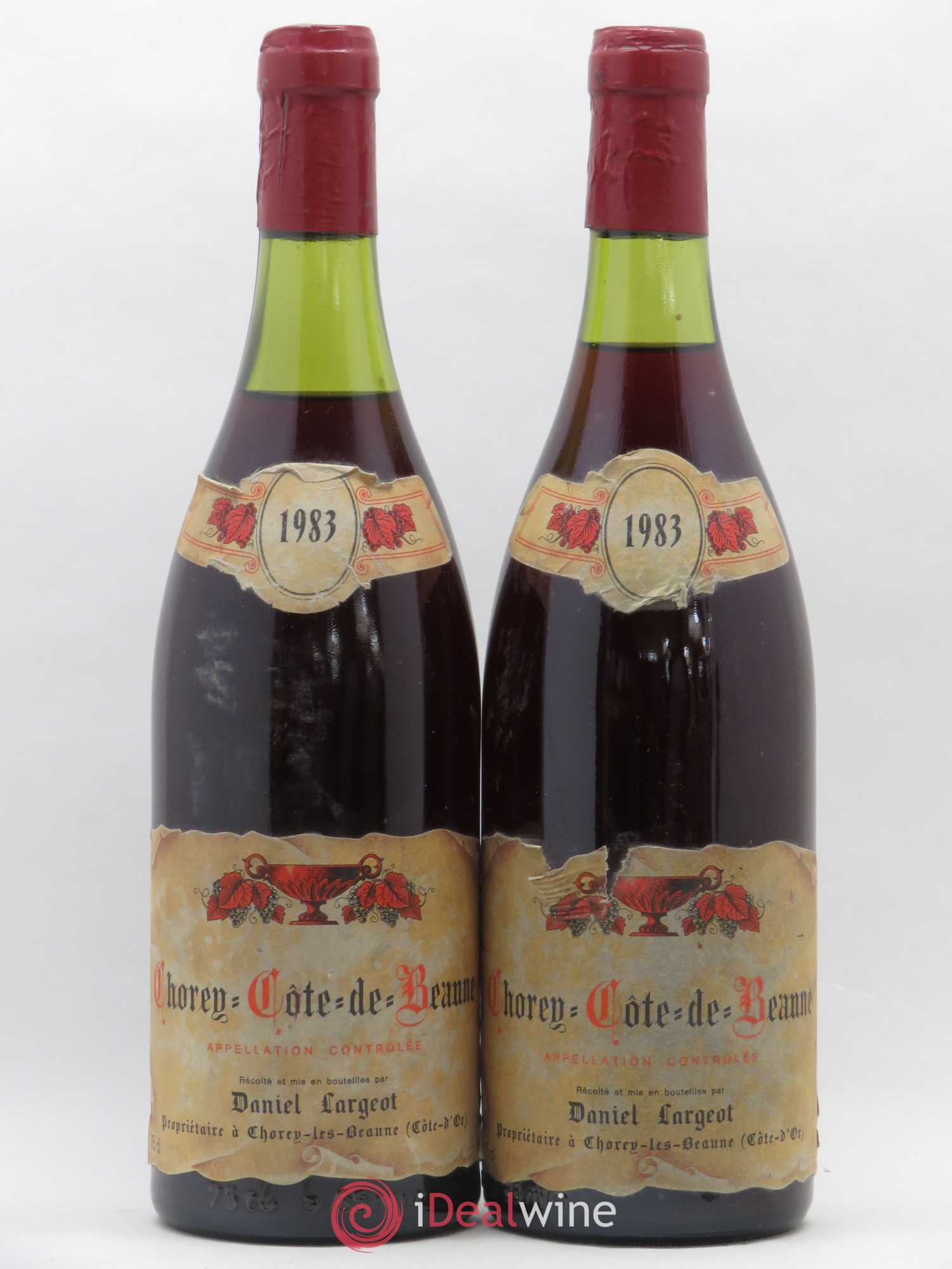 Chorey-lès-Beaune Daniel Largeot 1983 - Lot de 2 bouteilles - 0