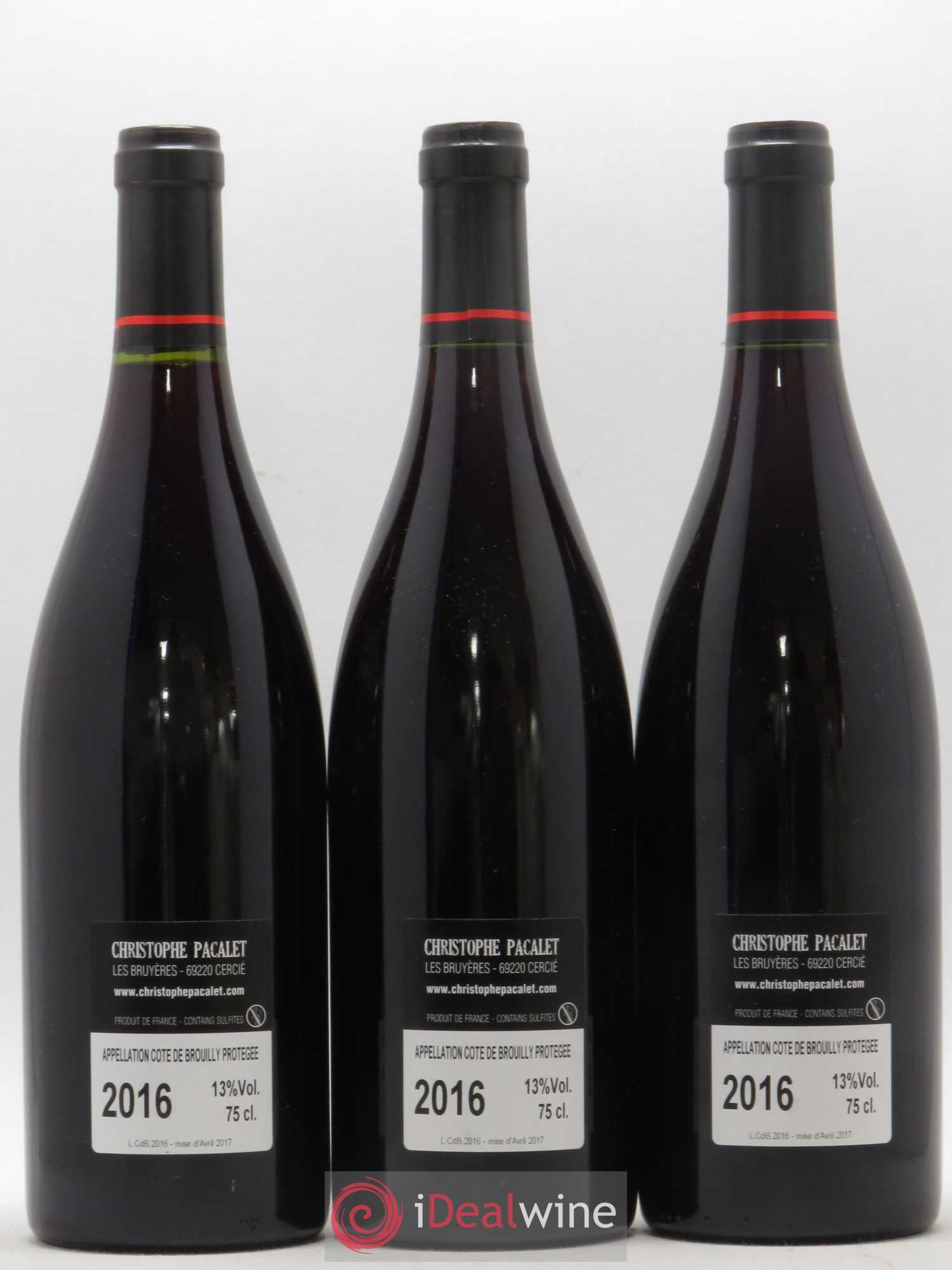 Côte de Brouilly Christophe Pacalet 2016 - Lot de 3 bouteilles - 1