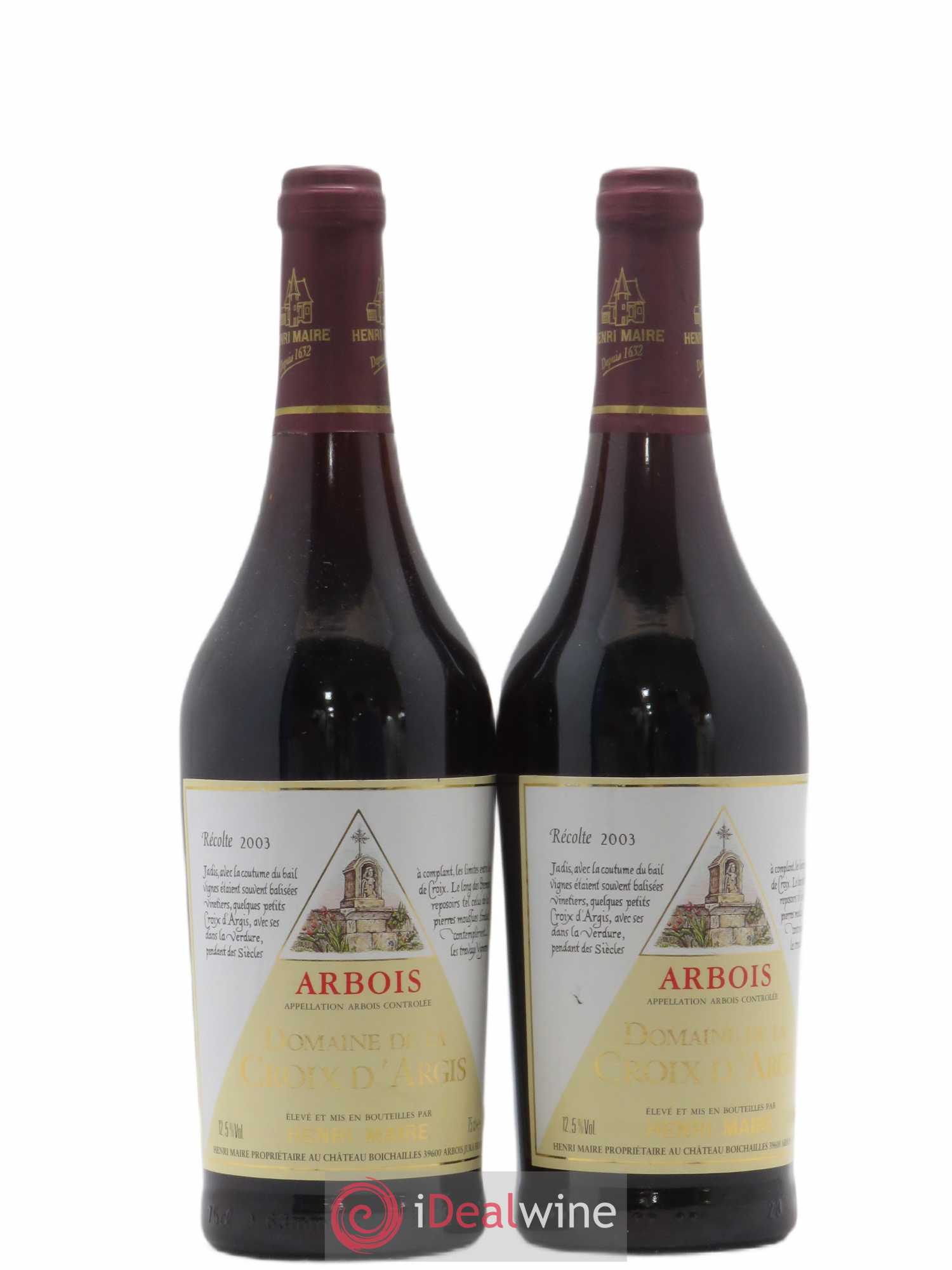 Arbois Henri Maire Domaine de La Croix d'Argis 2003 - Posten von 2 Flaschen - 0
