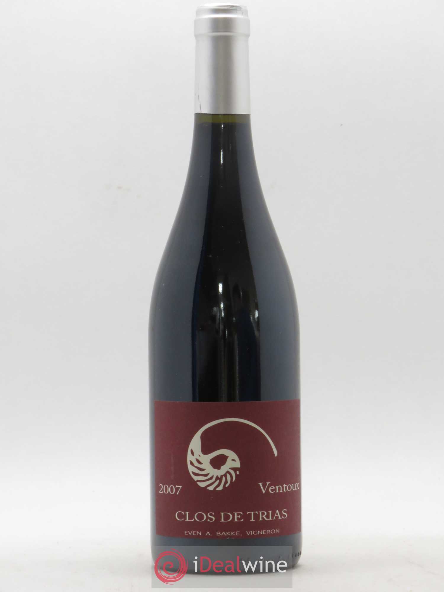 Ventoux Clos de Trias Even Bakke 2007 - Posten von 1 Flasche - 0