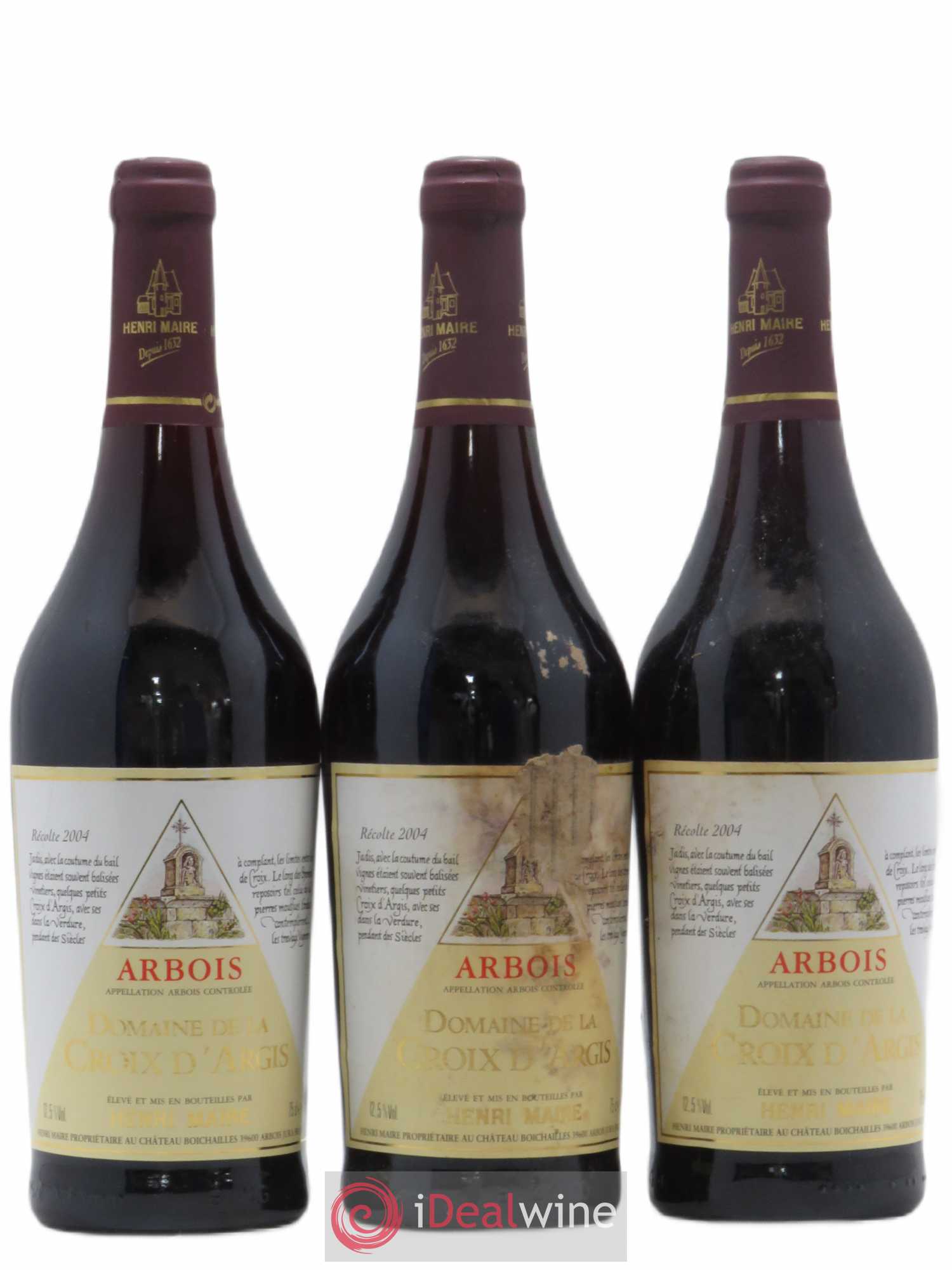 Arbois Henri Maire Domaine de La Croix d'Argis 2004 - Posten von 3 Flaschen - 0