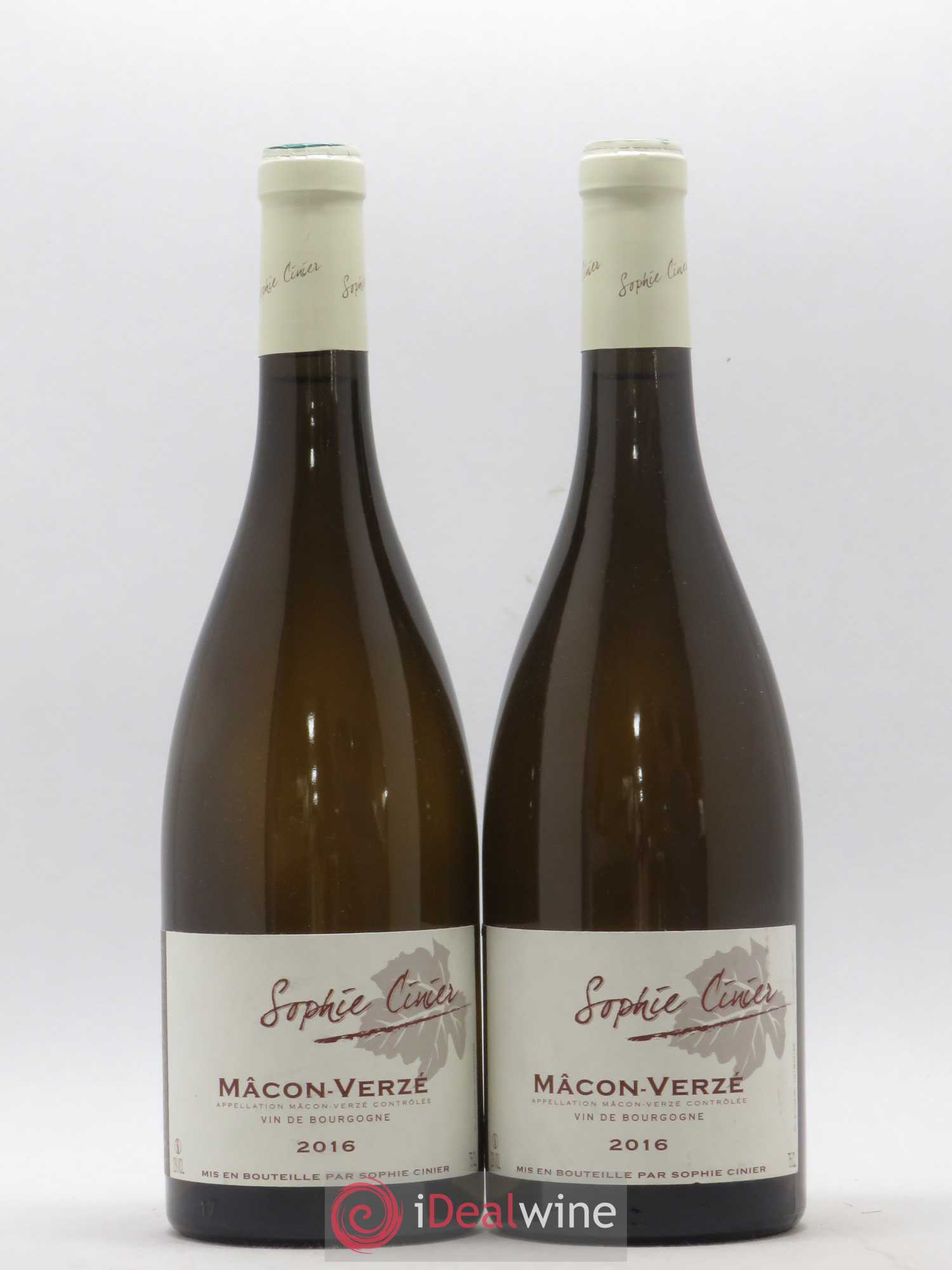 Mâcon Verzé Sophie Cinier 2016 - Posten von 2 Flaschen - 0
