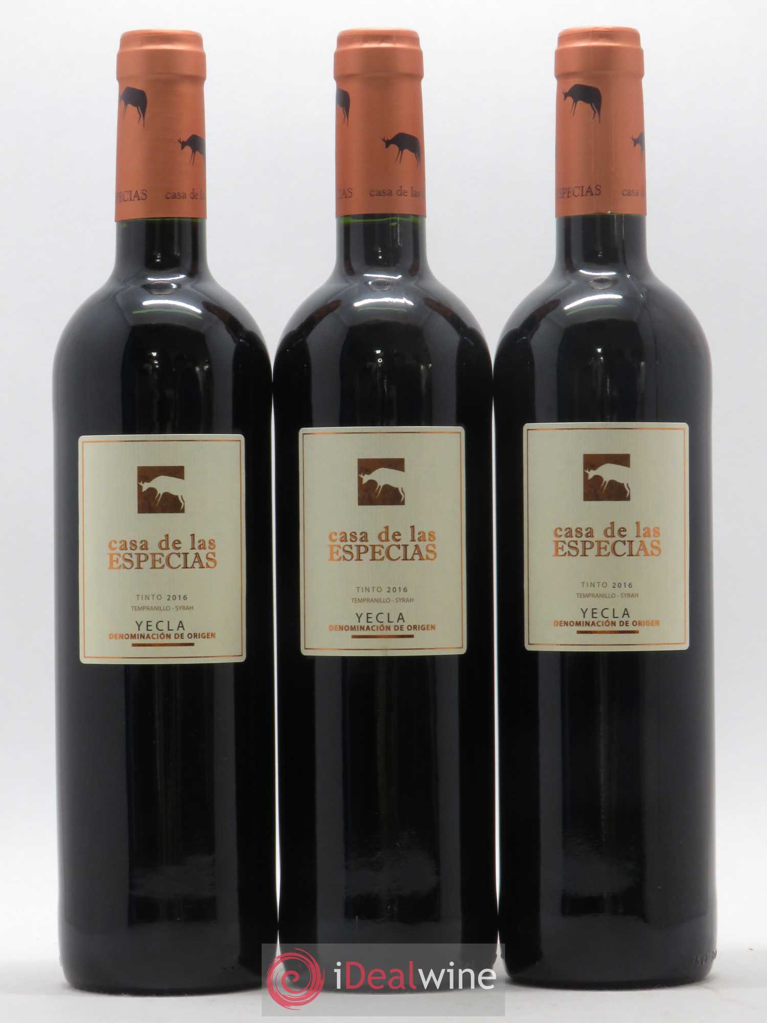 Yecla Casa De Las Especias Tempranillo Syrah Tinto 2016 - Posten von 3 Flaschen - 0