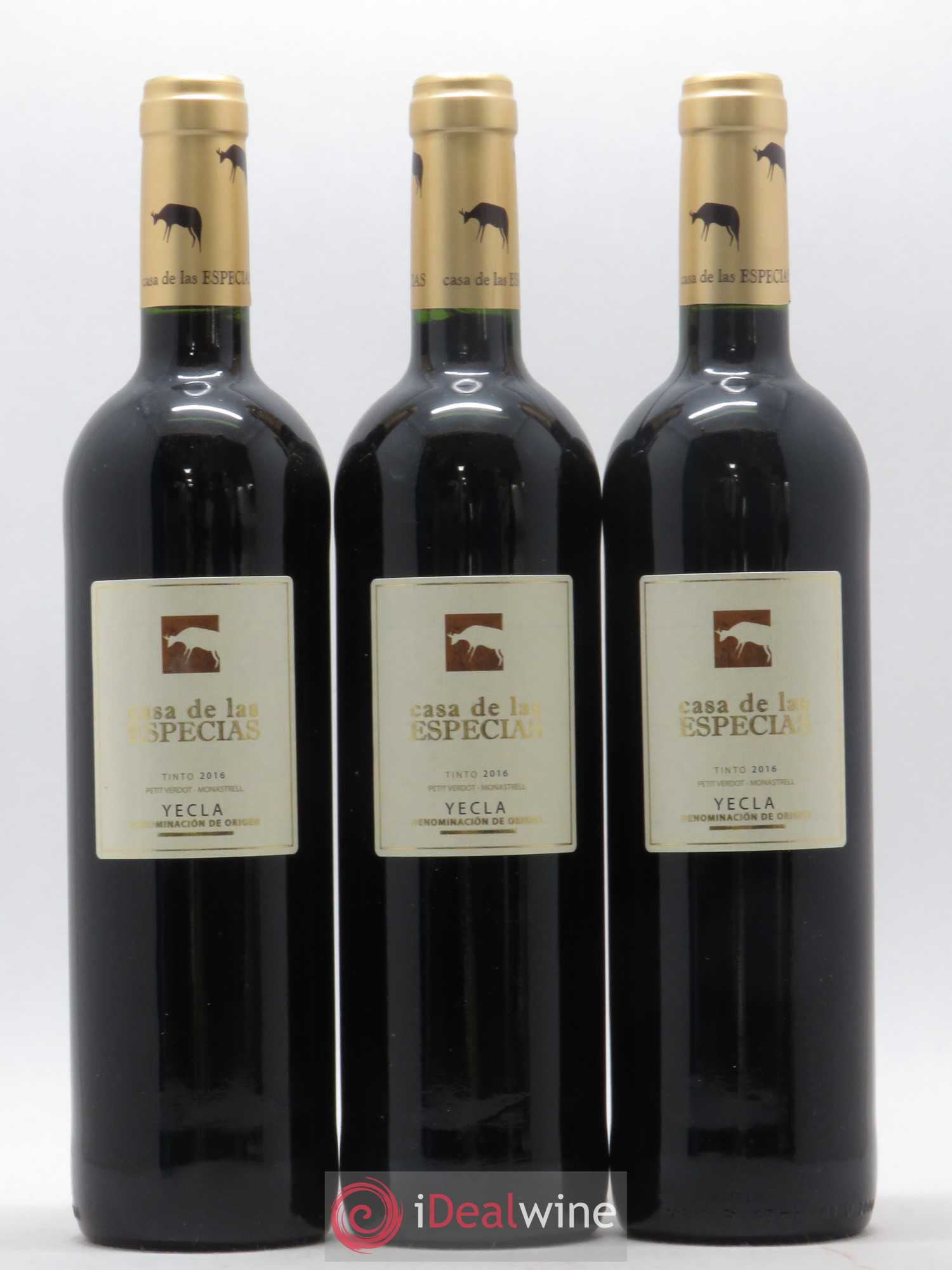 Yecla Casa De Las Especias Petit Verdot Monastrell Tinto 2016 - Posten von 3 Flaschen - 0