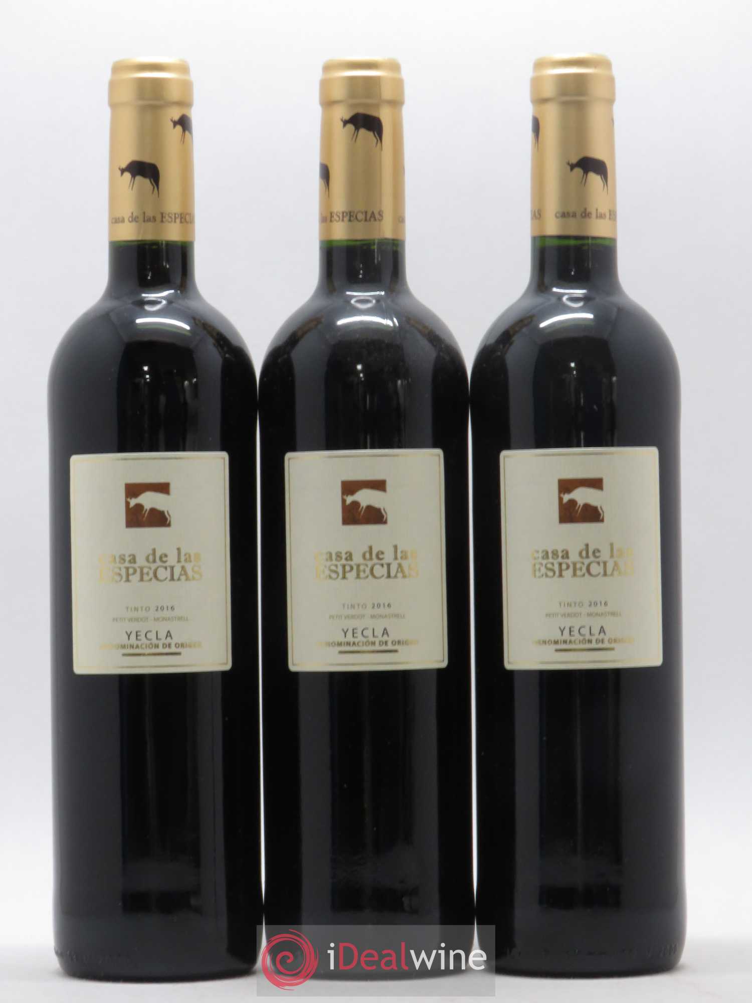 Yecla Casa De Las Especias Petit Verdot Monastrell Tinto 2016 - Posten von 3 Flaschen - 0