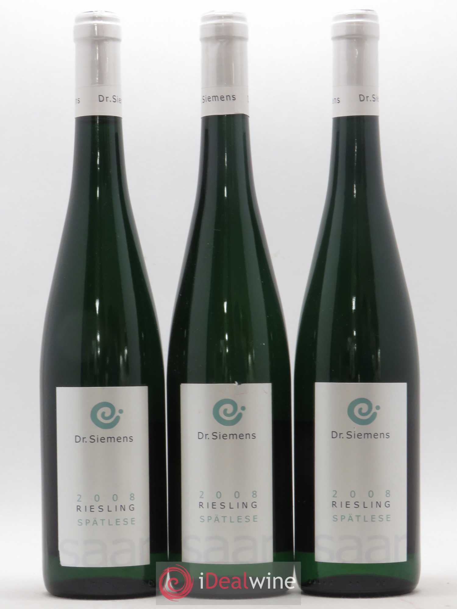 Allemagne Mosel-Saar Dr Siemens Riesling Spatlese Feinherb Herrenberg 2008 - Posten von 3 Flaschen - 0