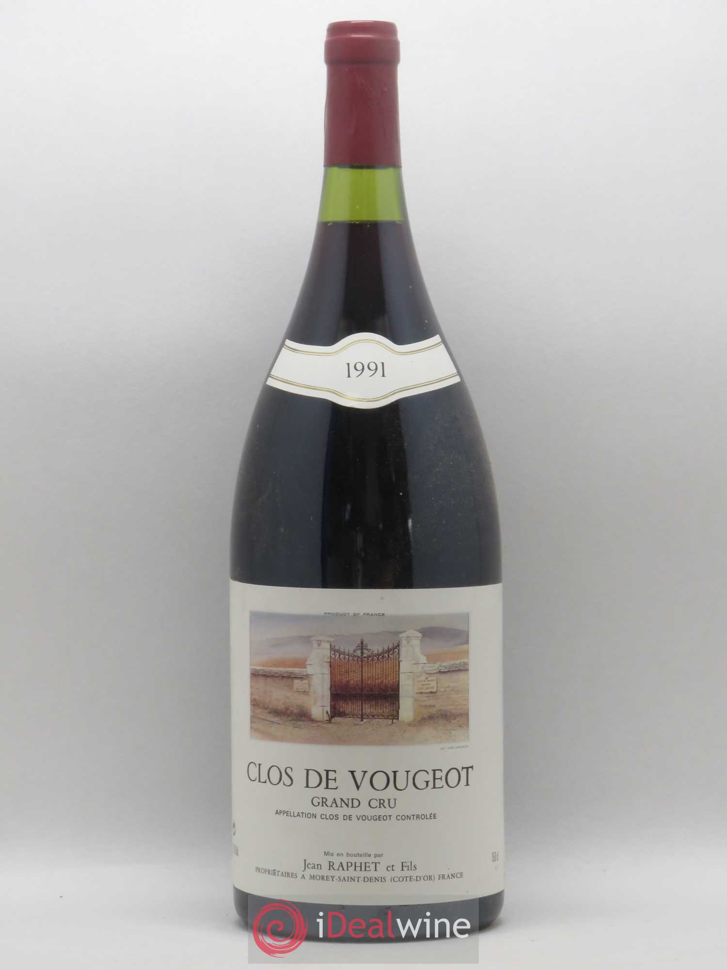 Clos de Vougeot Grand Cru Domaine Jean Raphet 1991 - Posten von 1 Magnum - 0
