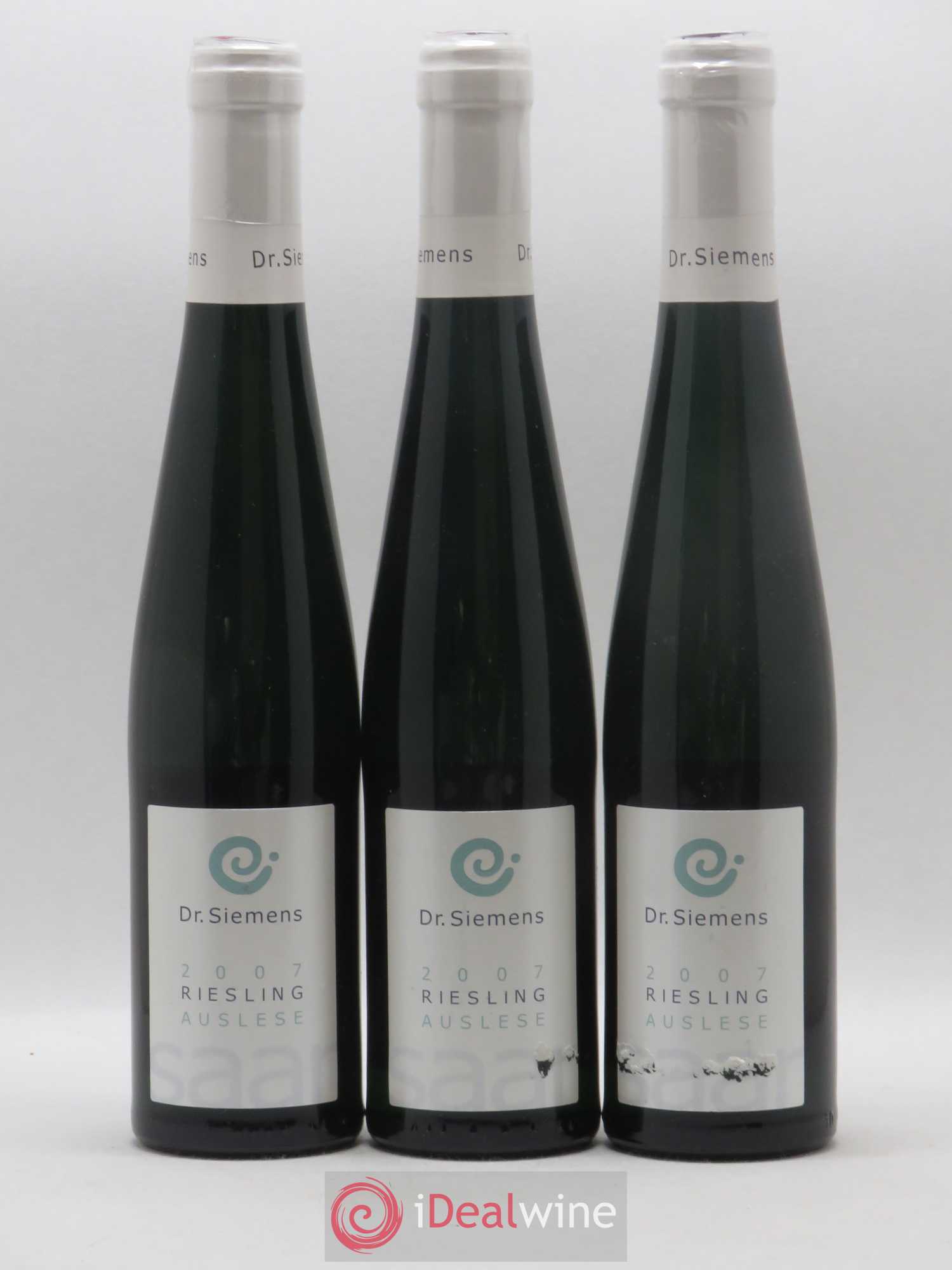 Allemagne Mosel-Saar Dr Siemens Riesling Auslese Wurtzberg 2007 - Posten von 3 Demi-Flaschen - 0
