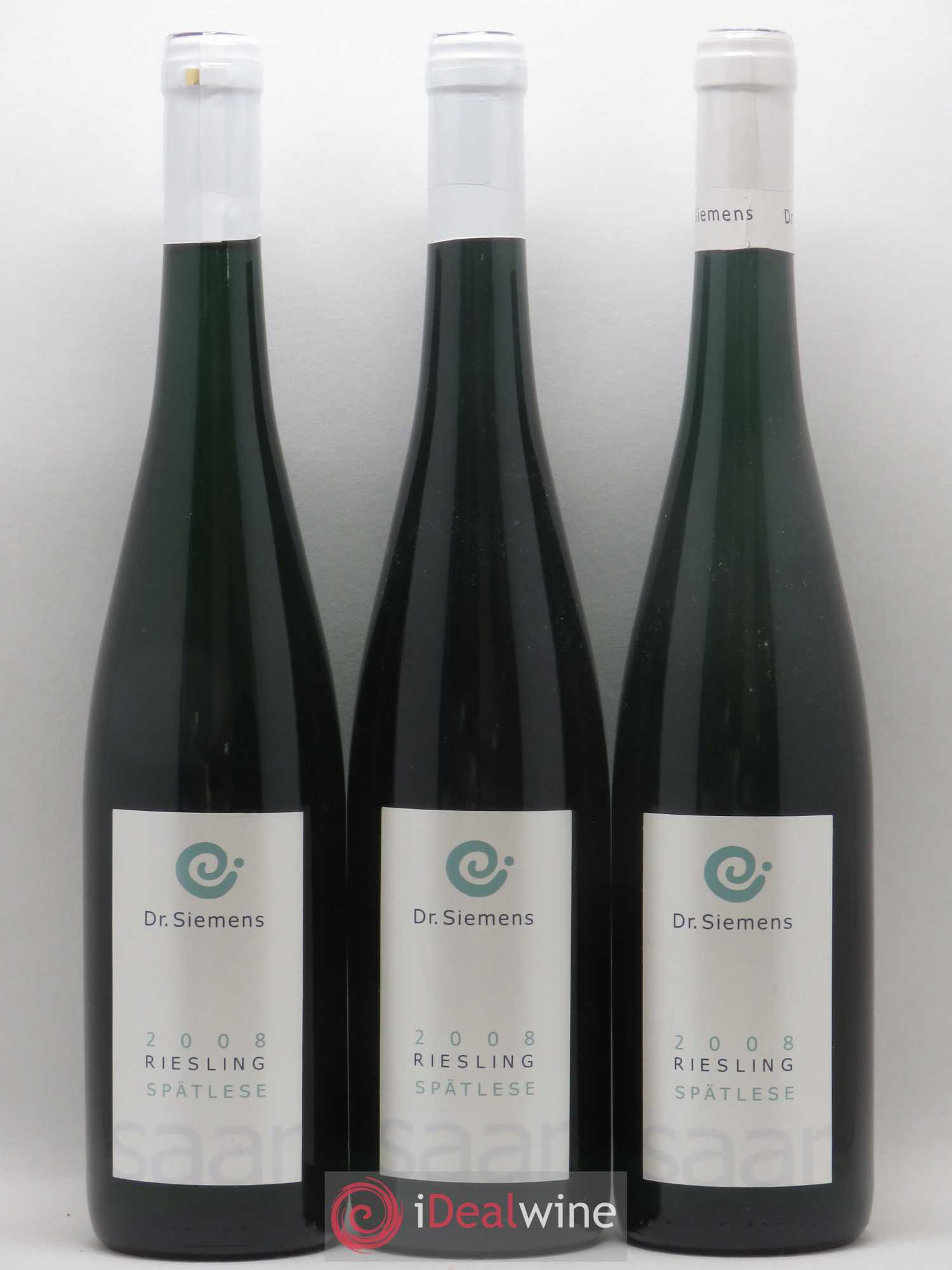 Allemagne Mosel-Saar Dr Siemens Riesling Spatlese Feinherb Herrenberg 2008 - Posten von 3 Flaschen - 0