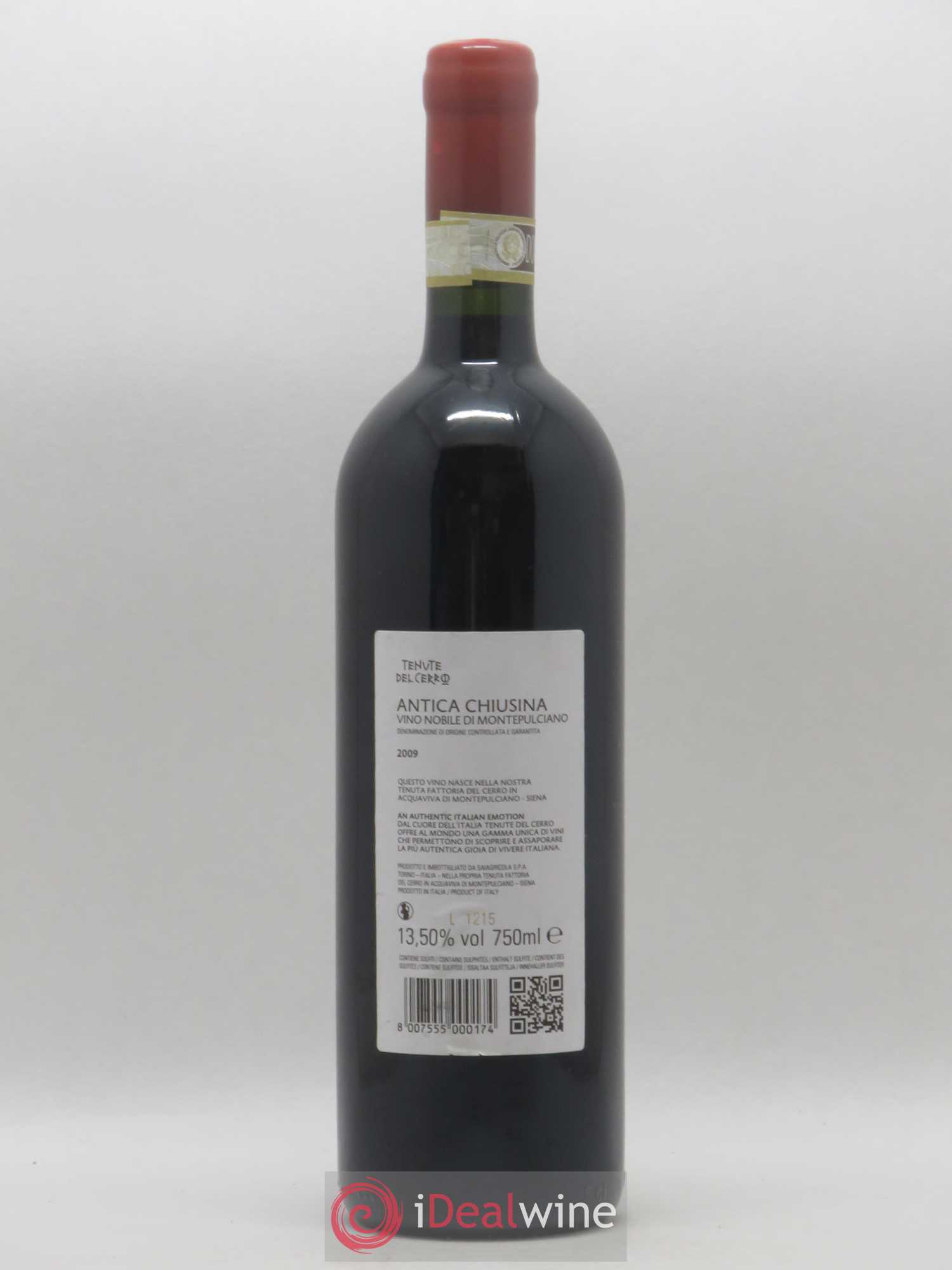 Vino Nobile di Montepulciano Tenute Del Cerro Antica Chiusina 2009 - Lotto di 1 bottiglia - 1