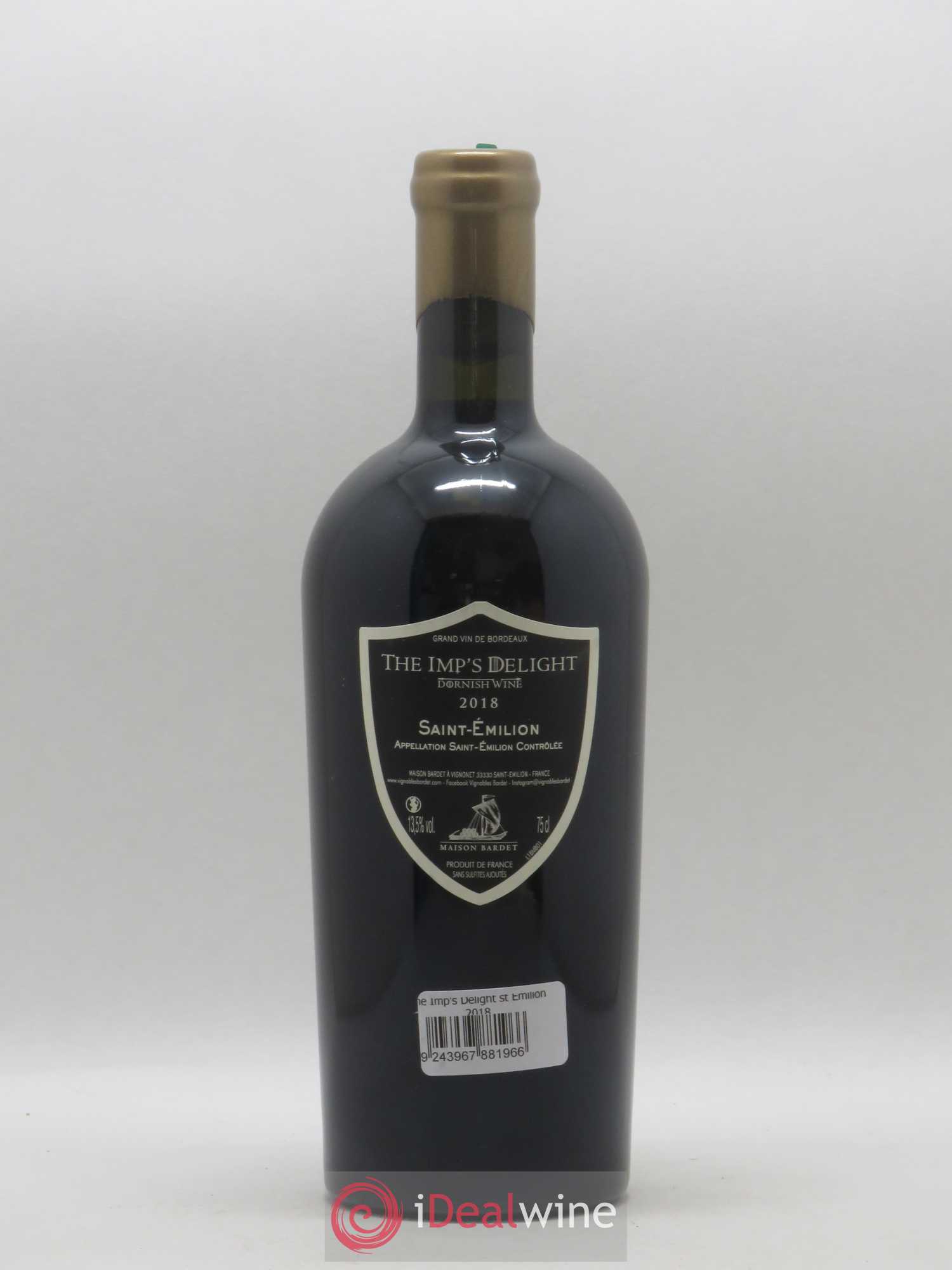 Saint-Émilion Maison Bardet Dornish Wine The Imp'S Delight 2018 - Posten von 1 Flasche - 1