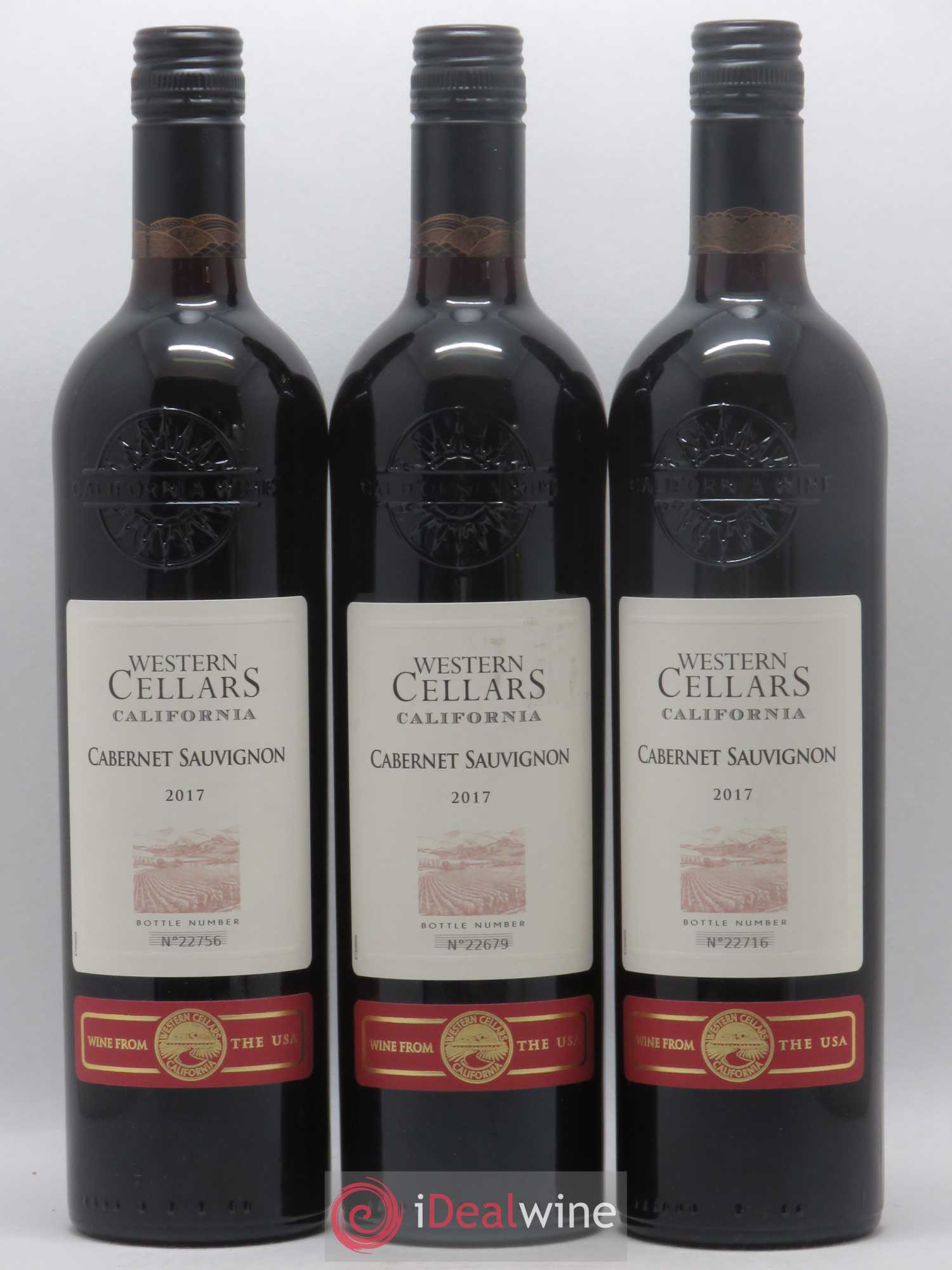 USA Western Cellars Cabernet Sauvignon (sans prix de réserve) 2017 - Posten von 3 Flaschen - 0
