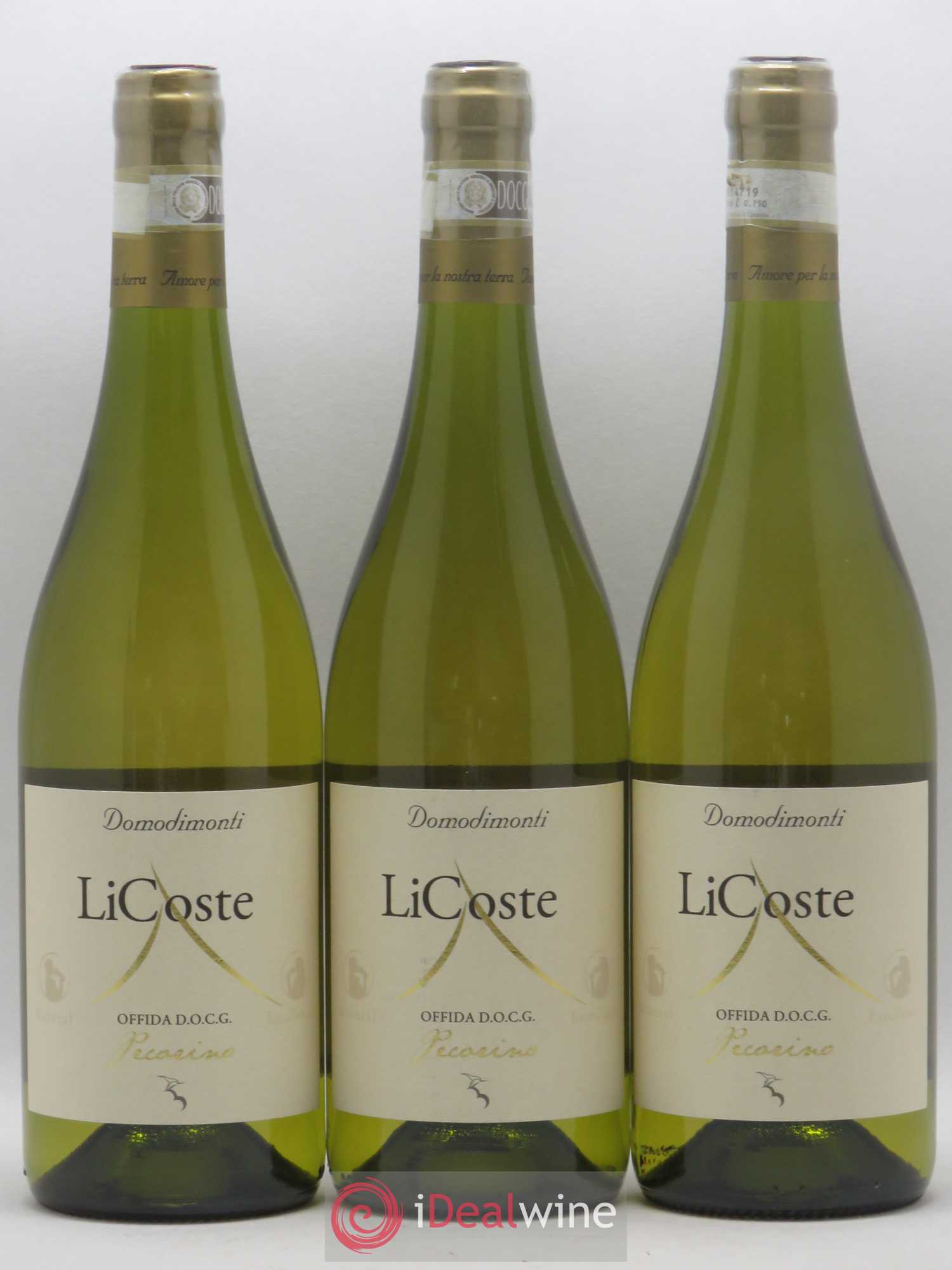 Italie Domodimonti Offida LiCoste Pecorino (sans prix de réserve) 2017 - Posten von 3 Flaschen - 0