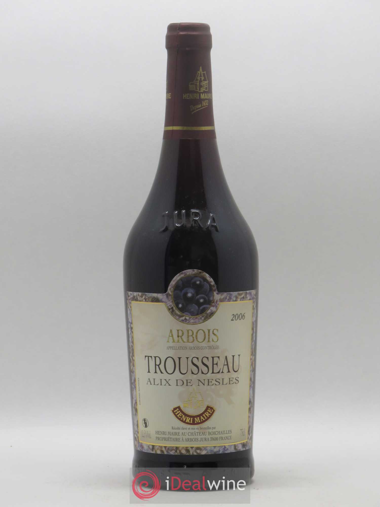 Arbois Alix de Nesles Trousseau Henri Maire 2006 - Posten von 1 Flasche - 0