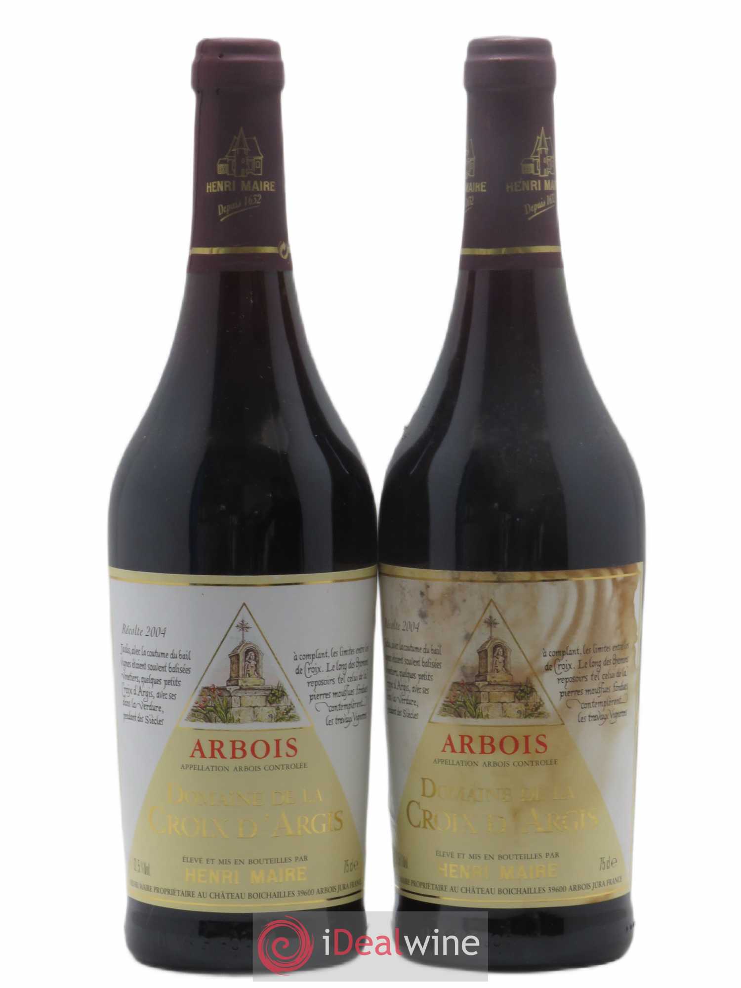 Arbois Henri Maire Domaine de La Croix d'Argis (sans prix de réserve) 2004 - Posten von 2 Flaschen - 0
