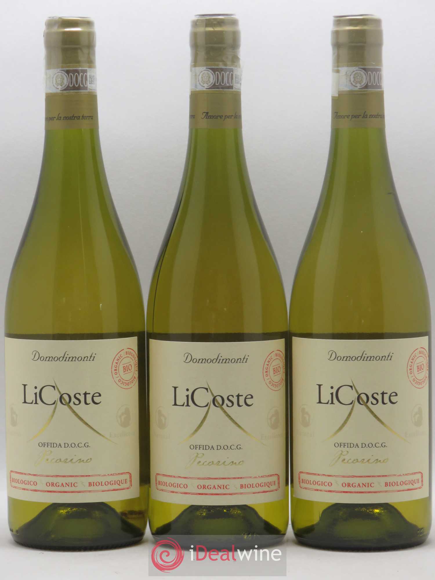 Italie Domodimonti Offida LiCoste Pecorino (sans prix de réserve) 2018 - Posten von 3 Flaschen - 0