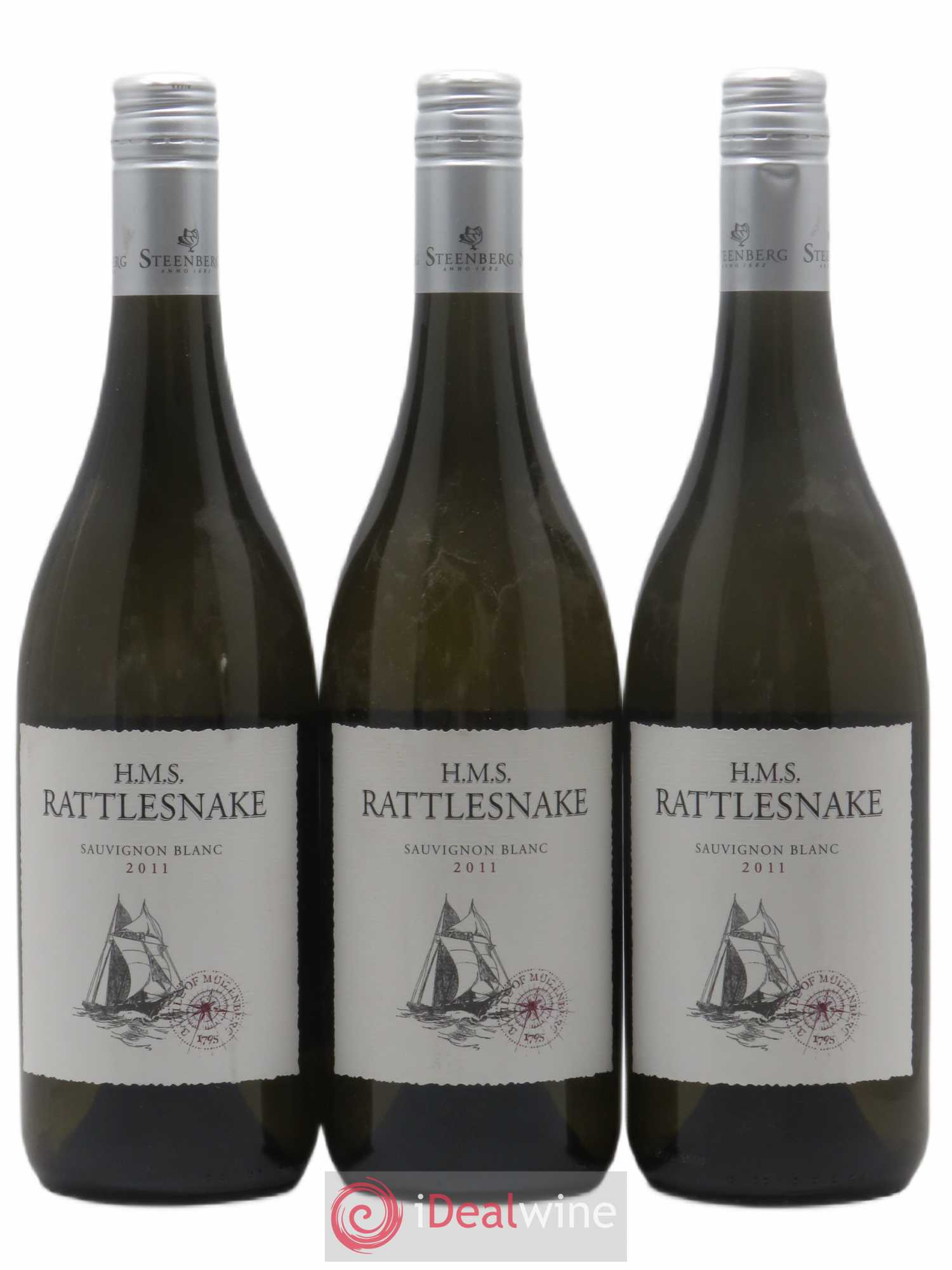 Afrique du Sud Stennberg Vineyards H.M.S Rattlesnake The Battle Of Muizemberg Sauvignon Blanc 2011 - Posten von 3 Flaschen - 0