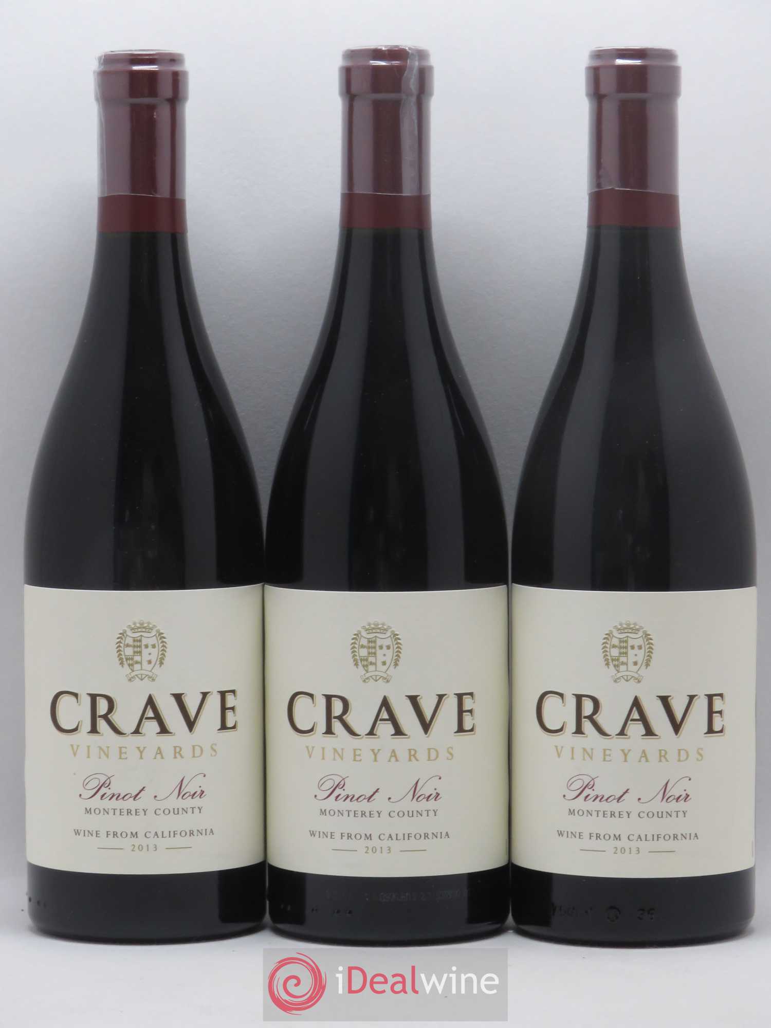 USA Pinot noir Crave Vineyards Monterey County 2013 - Posten von 3 Flaschen - 0