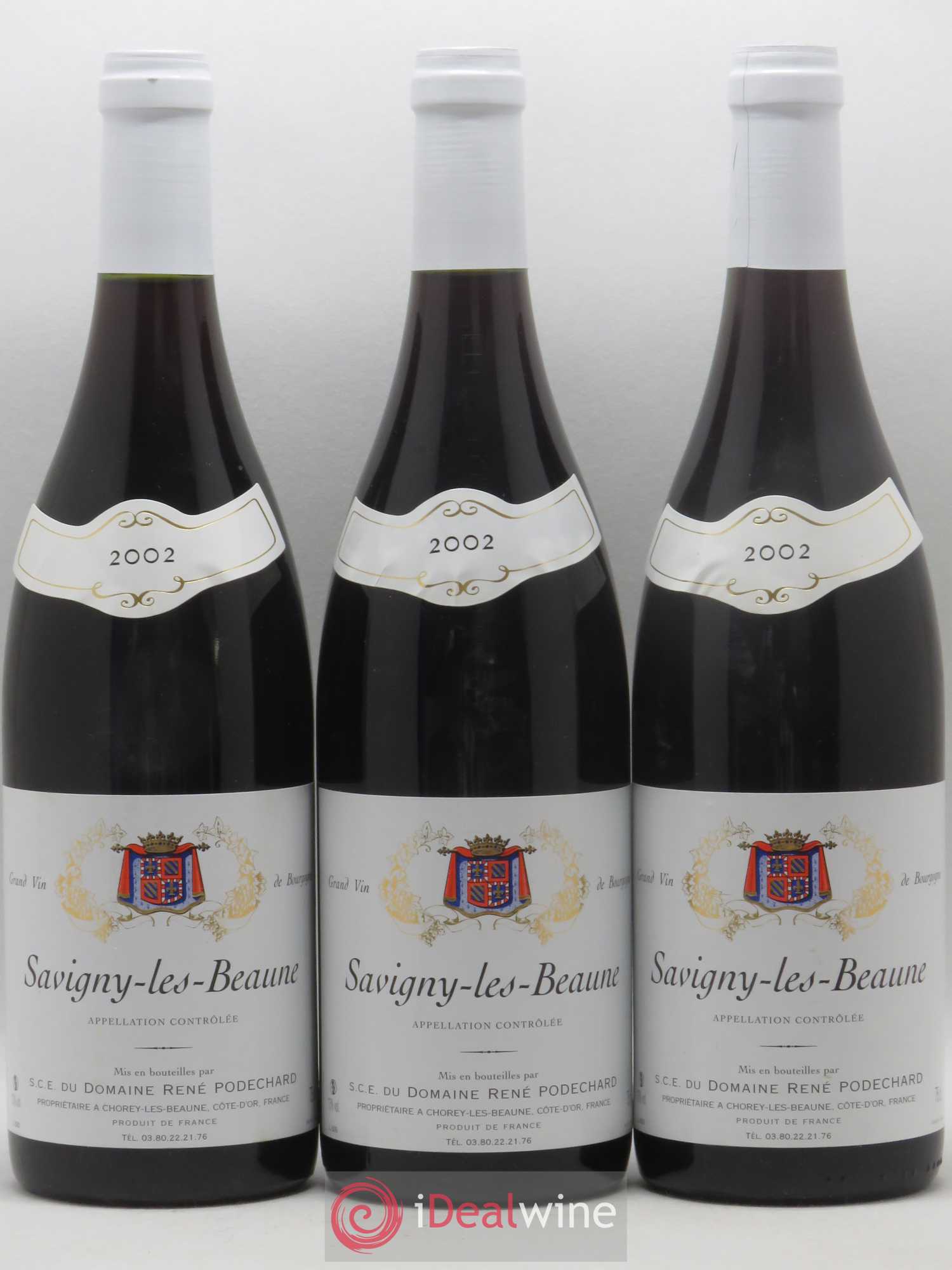 Savigny-lès-Beaune Rene Podechard 2002 - Lot of 3 bottles - 0