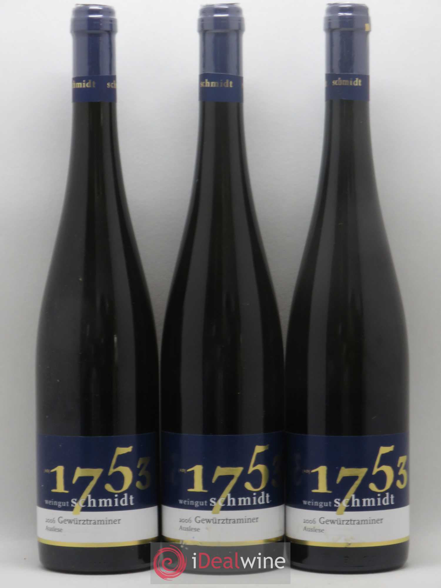 Allemagne Nahe Gewurztraminer Auslese Weingut Schmidt 2006 - Lot de 3 bouteilles - 0
